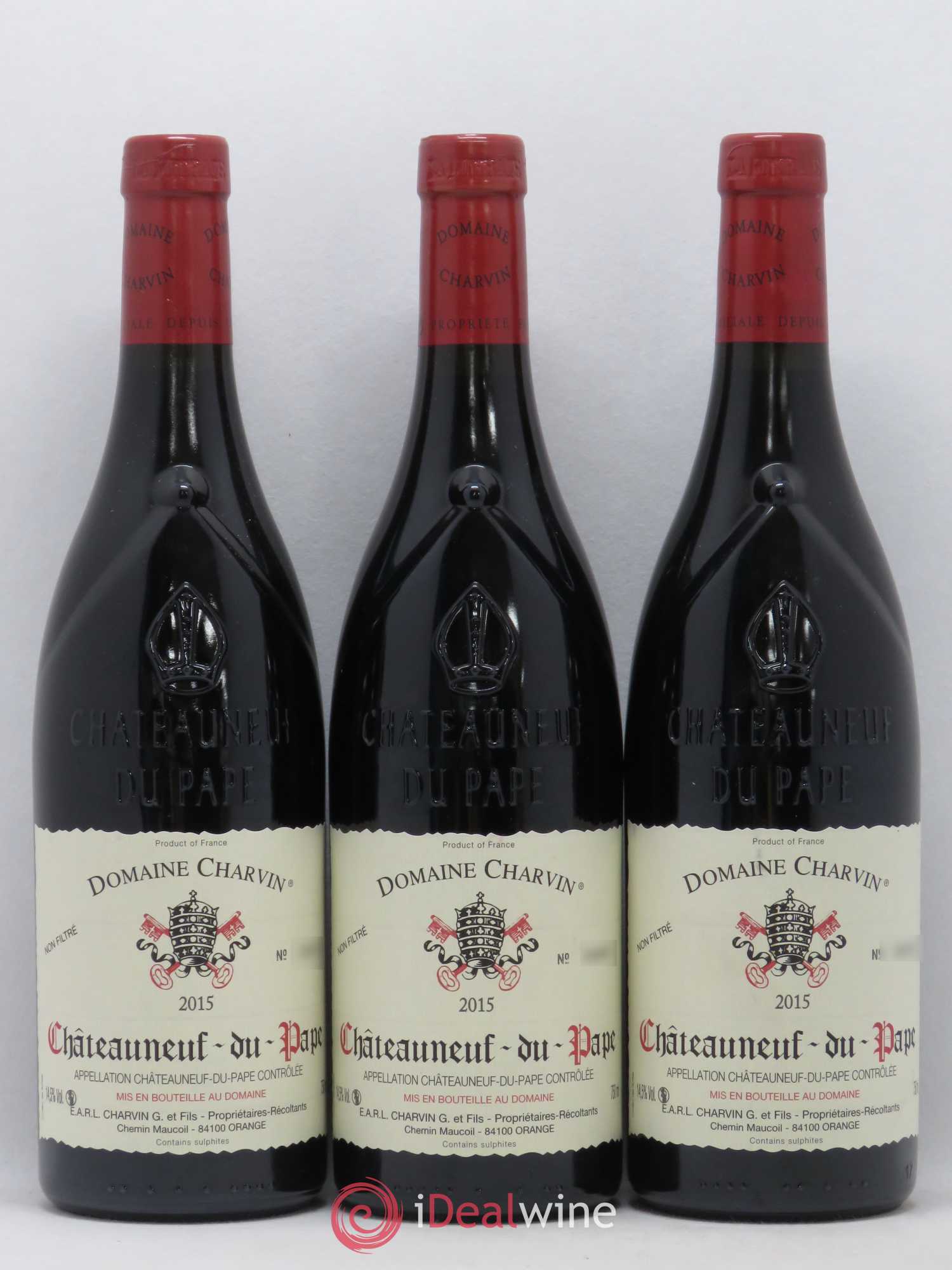 Châteauneuf-du-Pape Charvin (Domaine) 2015 - Lot de 3 bouteilles - 0