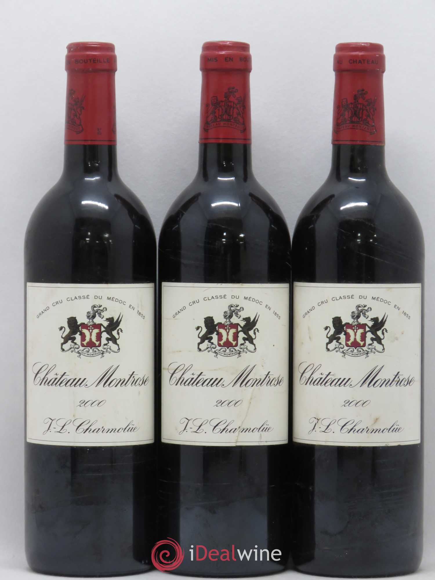Château Montrose 2ème Grand Cru Classé 2000 - Lot de 3 bouteilles - 0