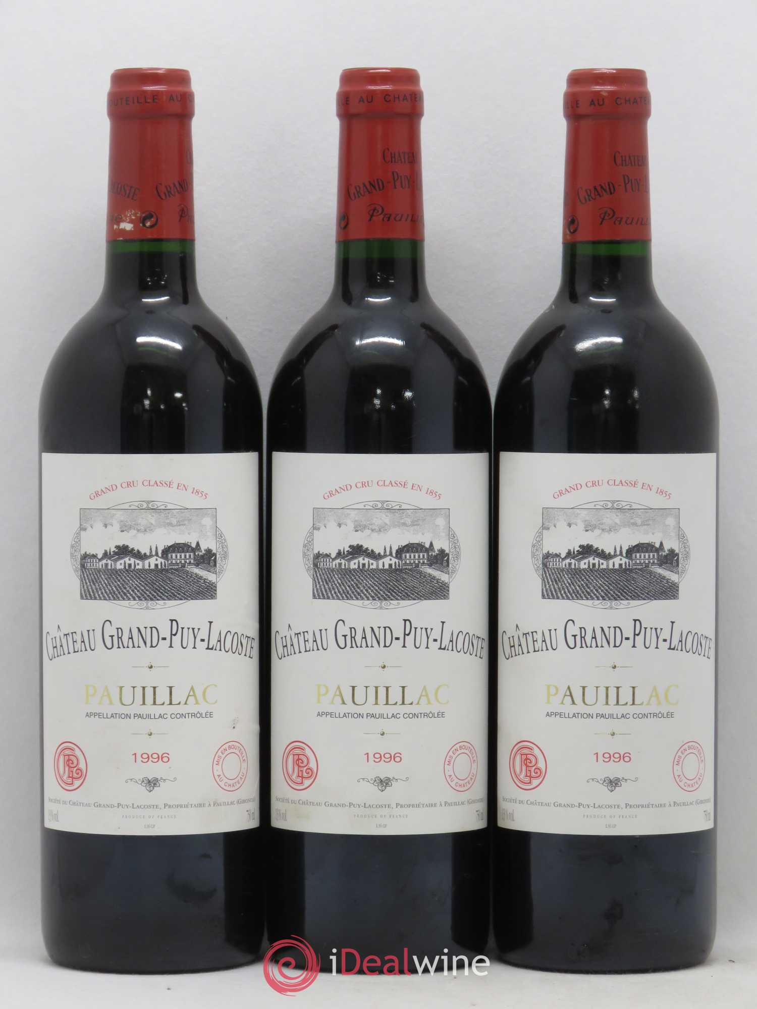 Château Grand Puy Lacoste 5ème Grand Cru Classé 1996 - Lot de 6 bouteilles - 1