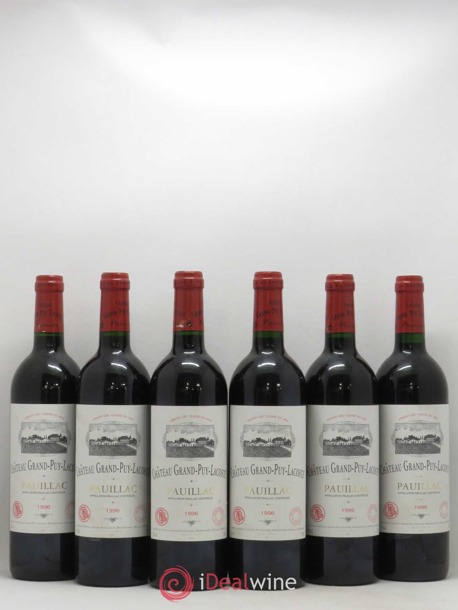 Château Grand Puy Lacoste 5ème Grand Cru Classé 1996 - Lot de 6 bouteilles - 0