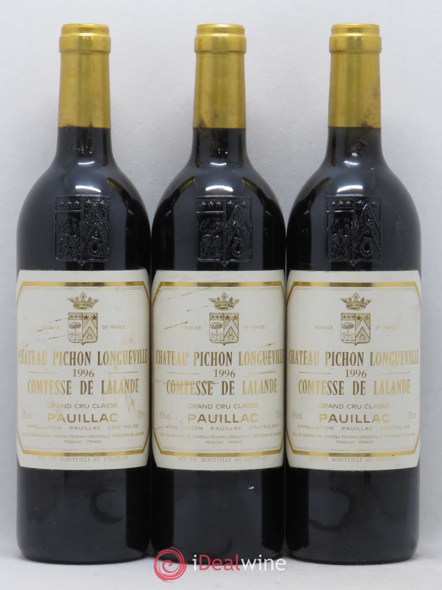 Château Pichon Longueville Comtesse de Lalande 2ème Grand Cru Classé 1996 - Lot de 6 bouteilles - 1