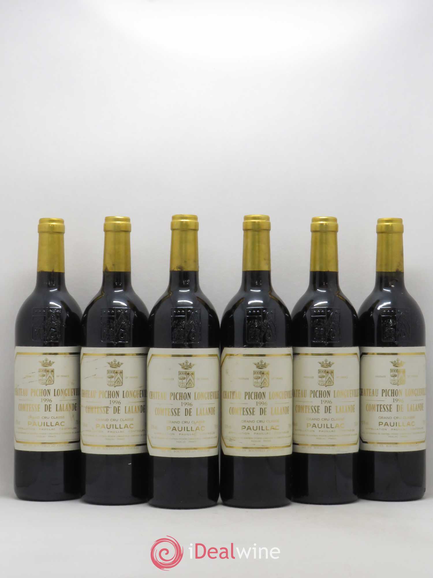 Château Pichon Longueville Comtesse de Lalande 2ème Grand Cru Classé 1996 - Lot de 6 bouteilles - 0