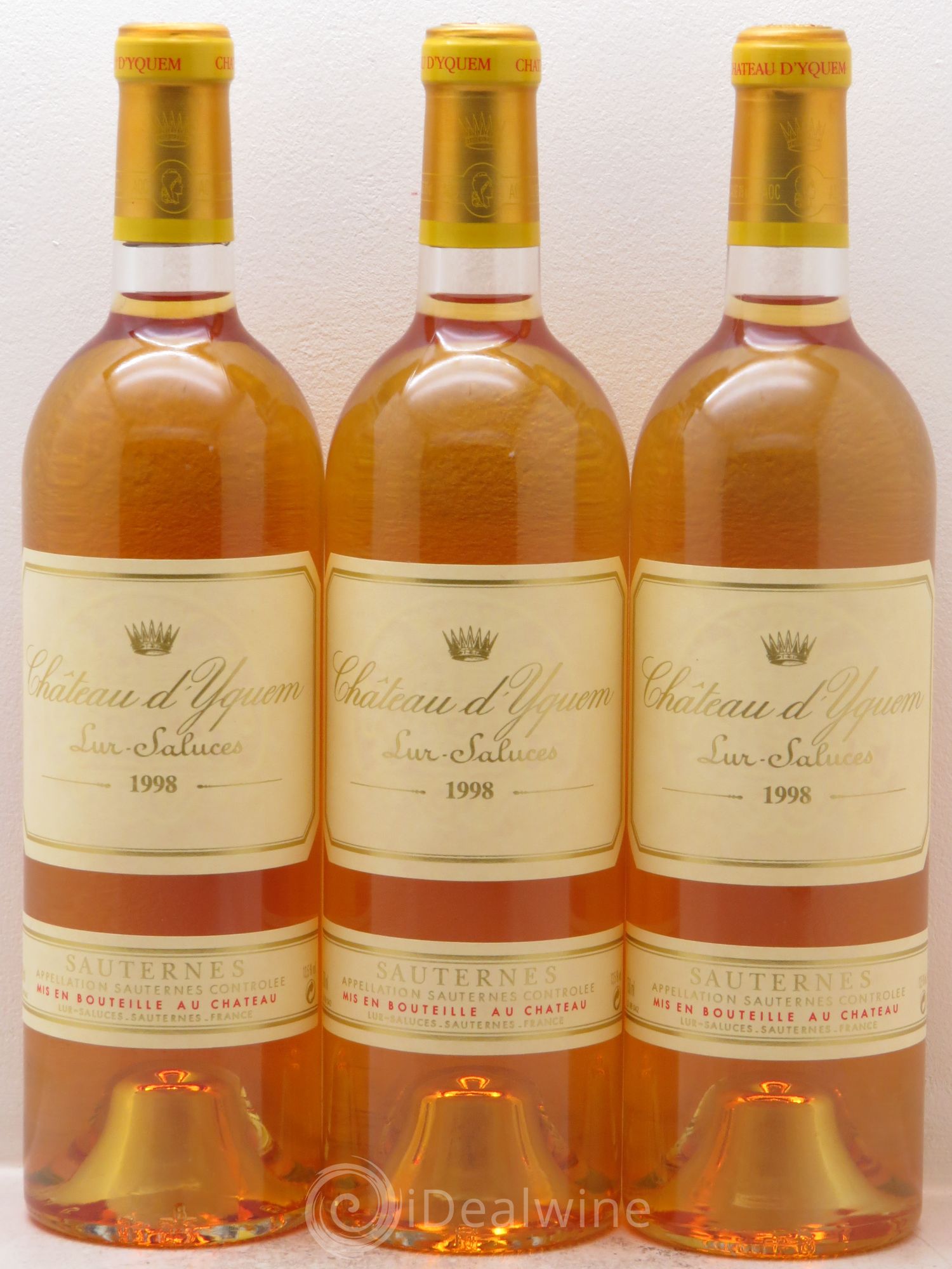 Château d' Yquem 1er Cru Classé Supérieur 1998 - Lotto di 3 bottiglie - 0