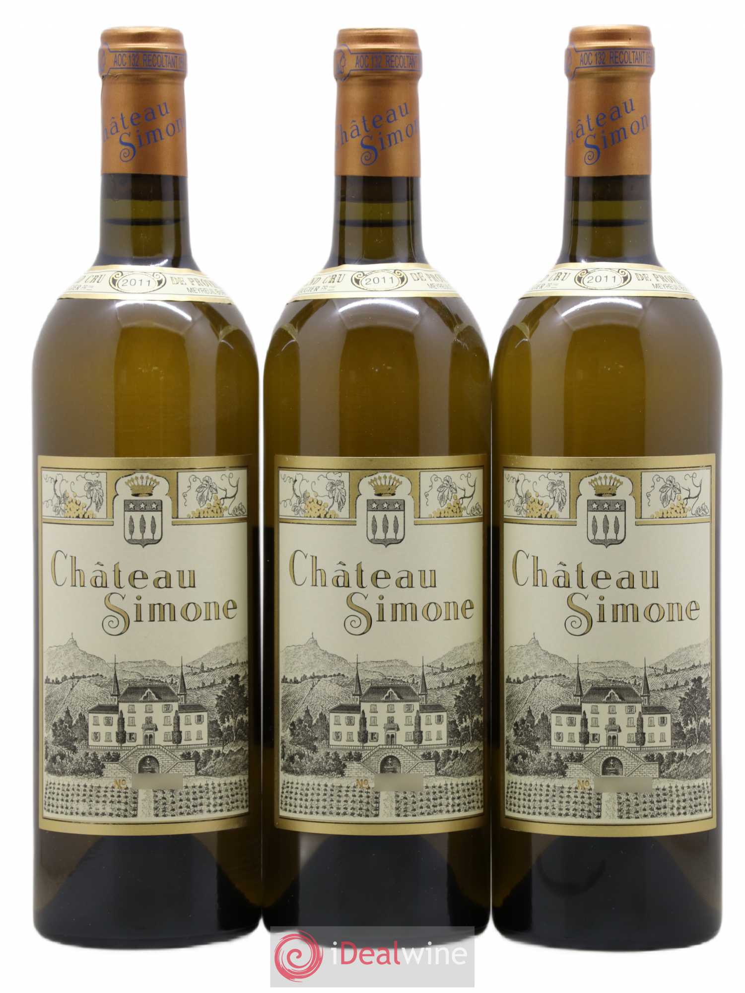 Palette Château Simone Famille Rougier 2011 - Posten von 3 Flaschen - 0