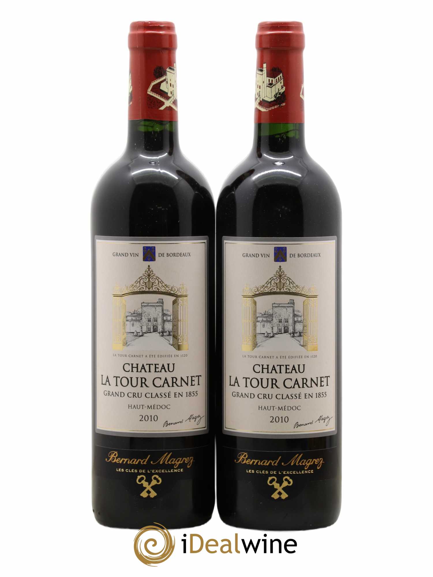 Château la Tour Carnet 4ème Grand Cru Classé 2010 - Lot de 2 bouteilles - 0