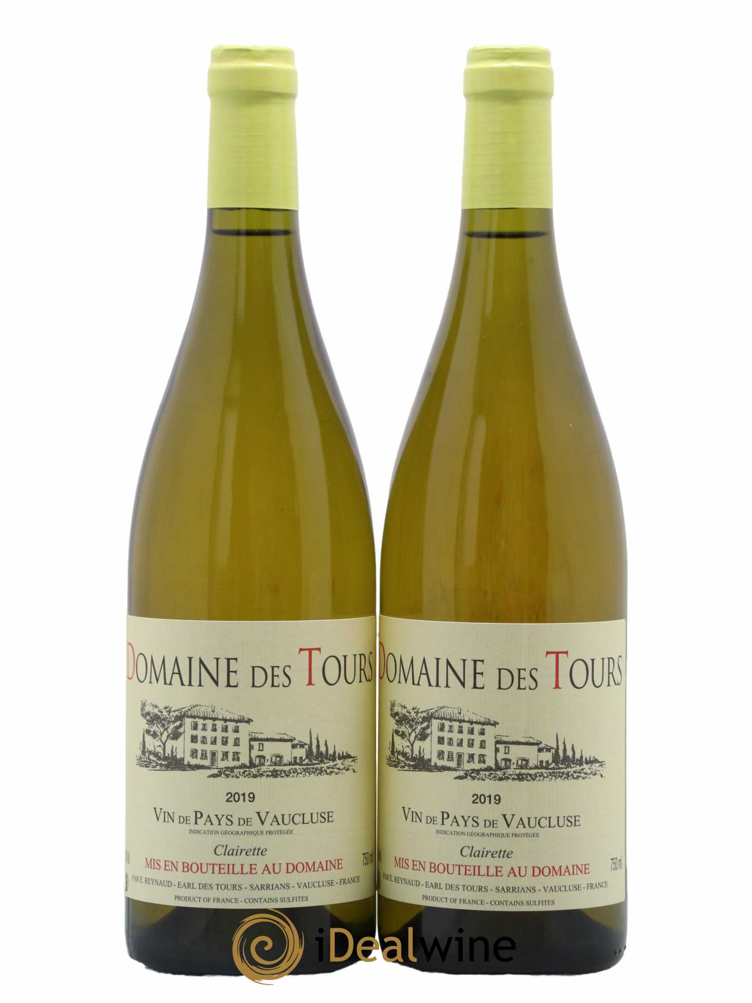 Vaucluse (Vin de Pays de Vaucluse) Domaine des Tours Emmanuel Reynaud Clairette 2019 - Lot de 2 bouteilles - 0