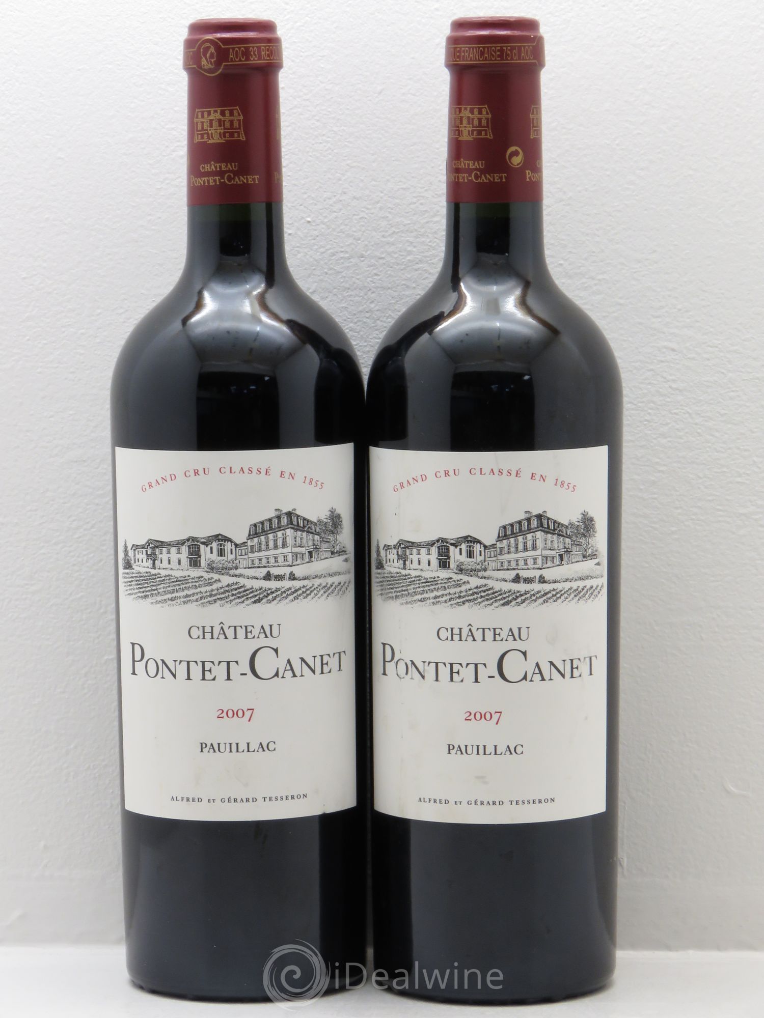 Château Pontet Canet 5ème Grand Cru Classé 2007 - Lot de 2 bouteilles - 0