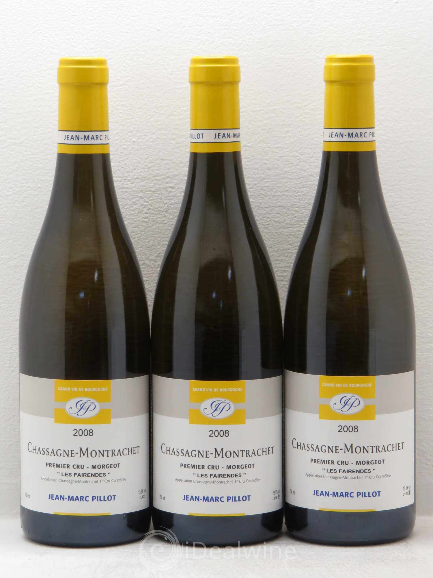 Chassagne-Montrachet 1er Cru Morgeot Les Fairendes JM Pillot 2008 - Posten von 3 Flaschen - 0