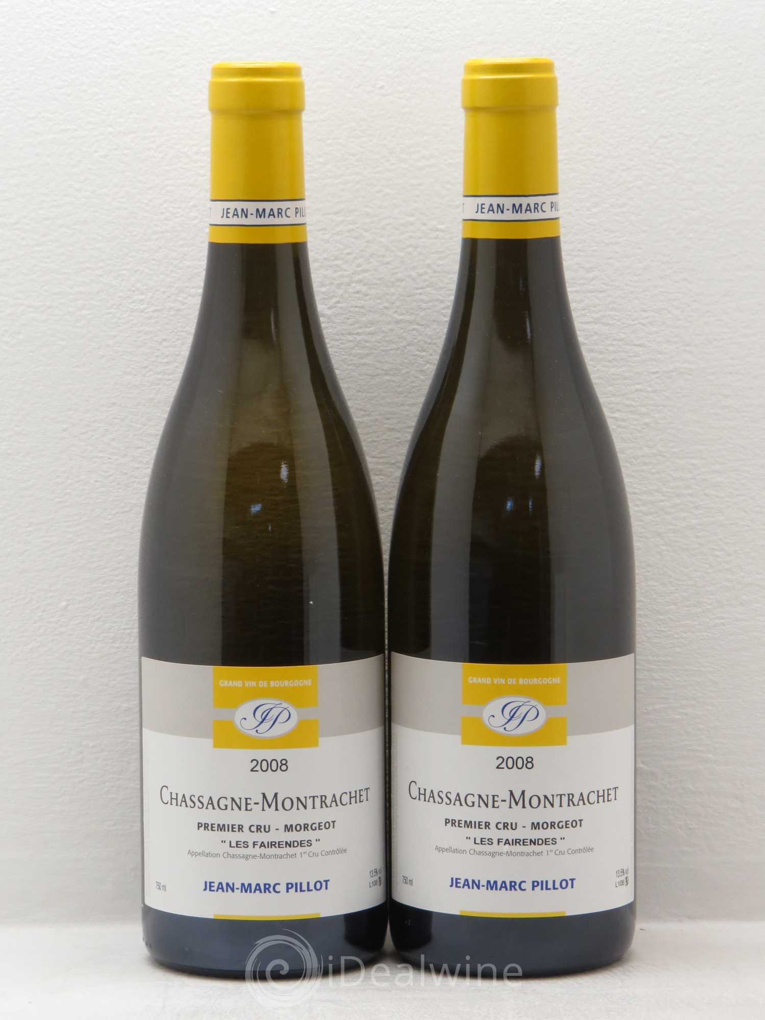 Chassagne-Montrachet 1er Cru Morgeot Les Fairendes JM Pillot 2008 - Posten von 2 Flaschen - 0