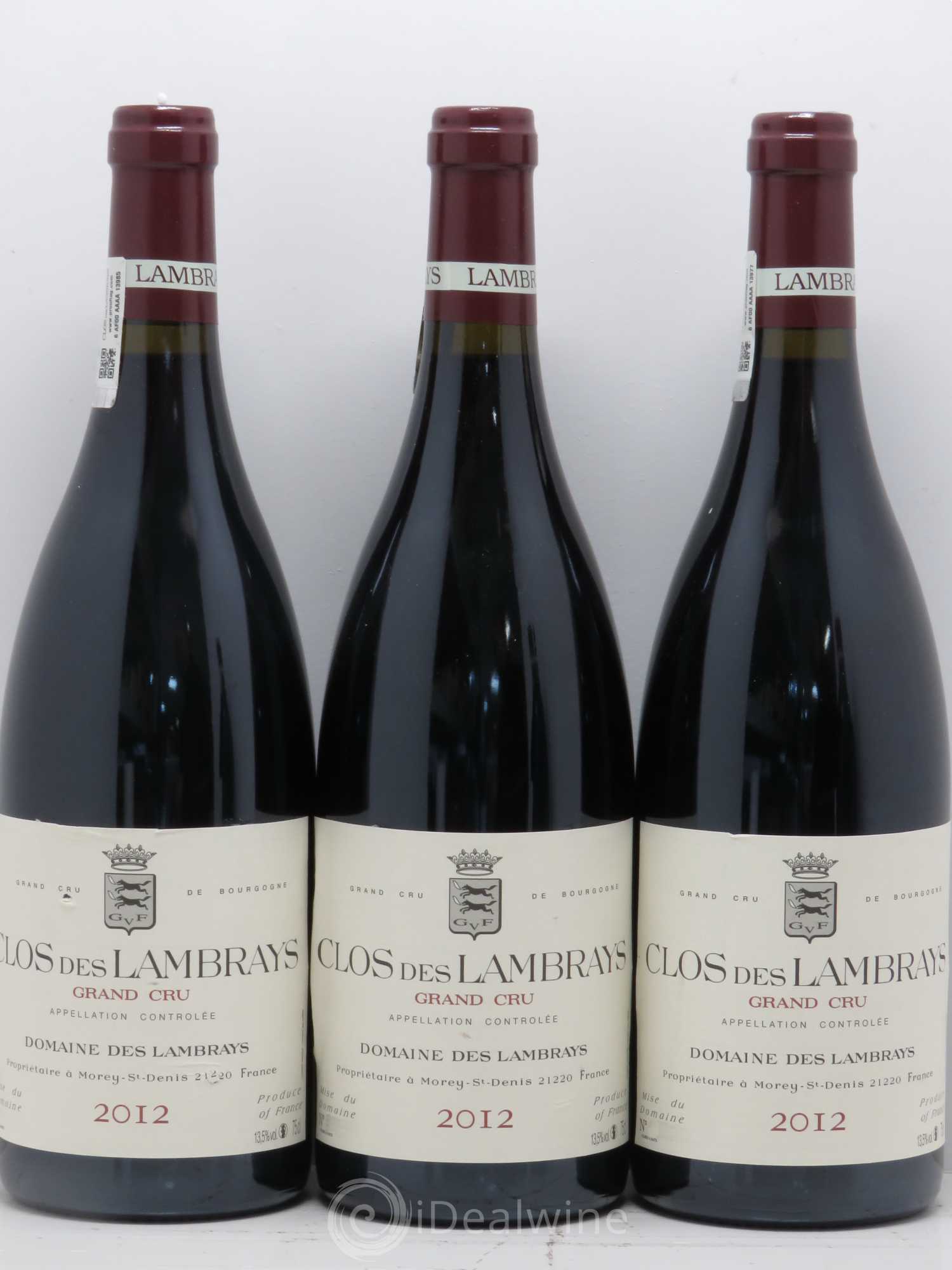 Clos des Lambrays Grand Cru Domaine des Lambrays 2012 - Lot de 3 bouteilles - 0