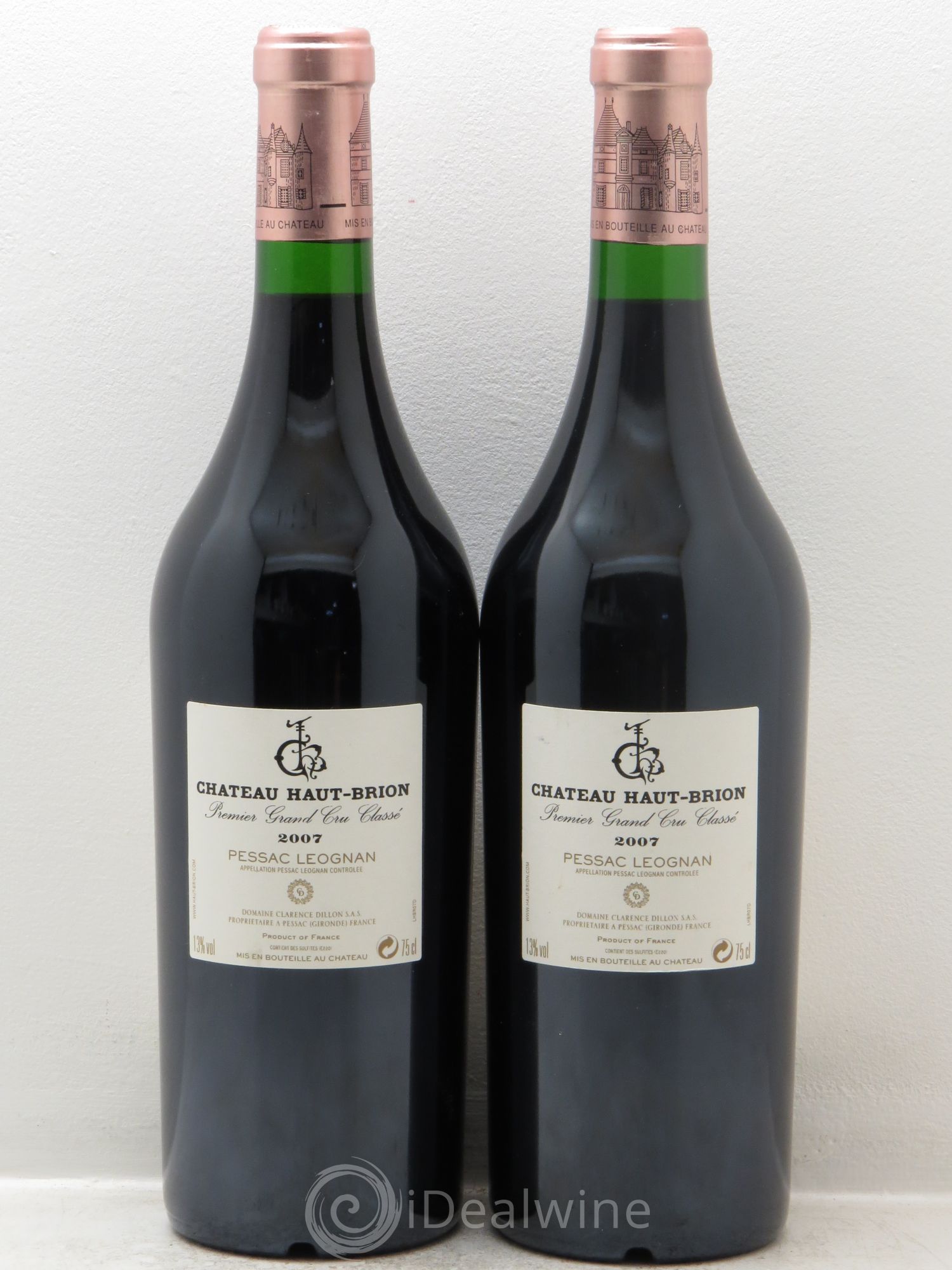 Château Haut Brion 1er Grand Cru Classé 2007 - Lot de 2 bouteilles - 1
