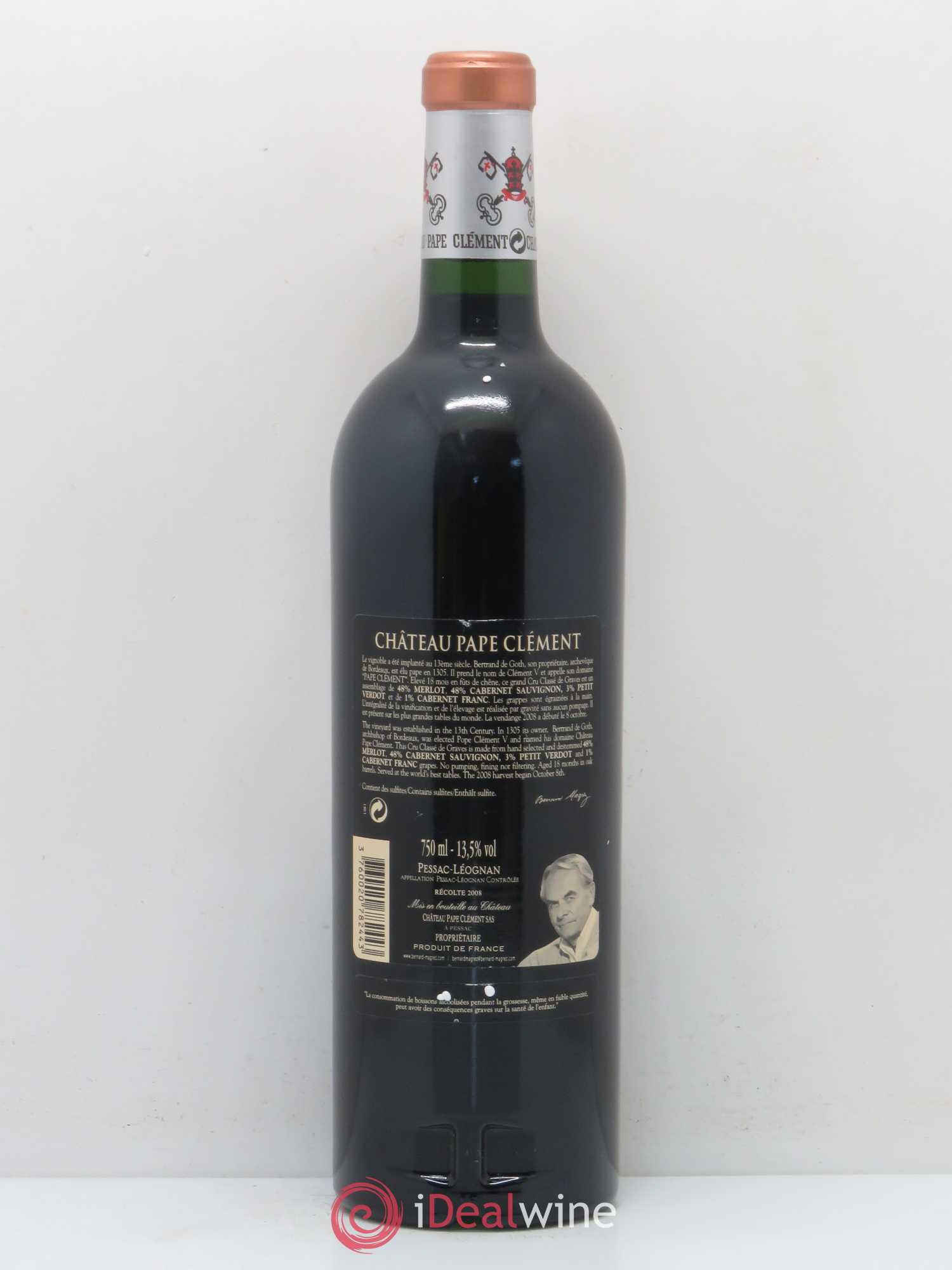 Château Pape Clément Cru Classé de Graves 2008 - Lot de 1 bouteille - 1