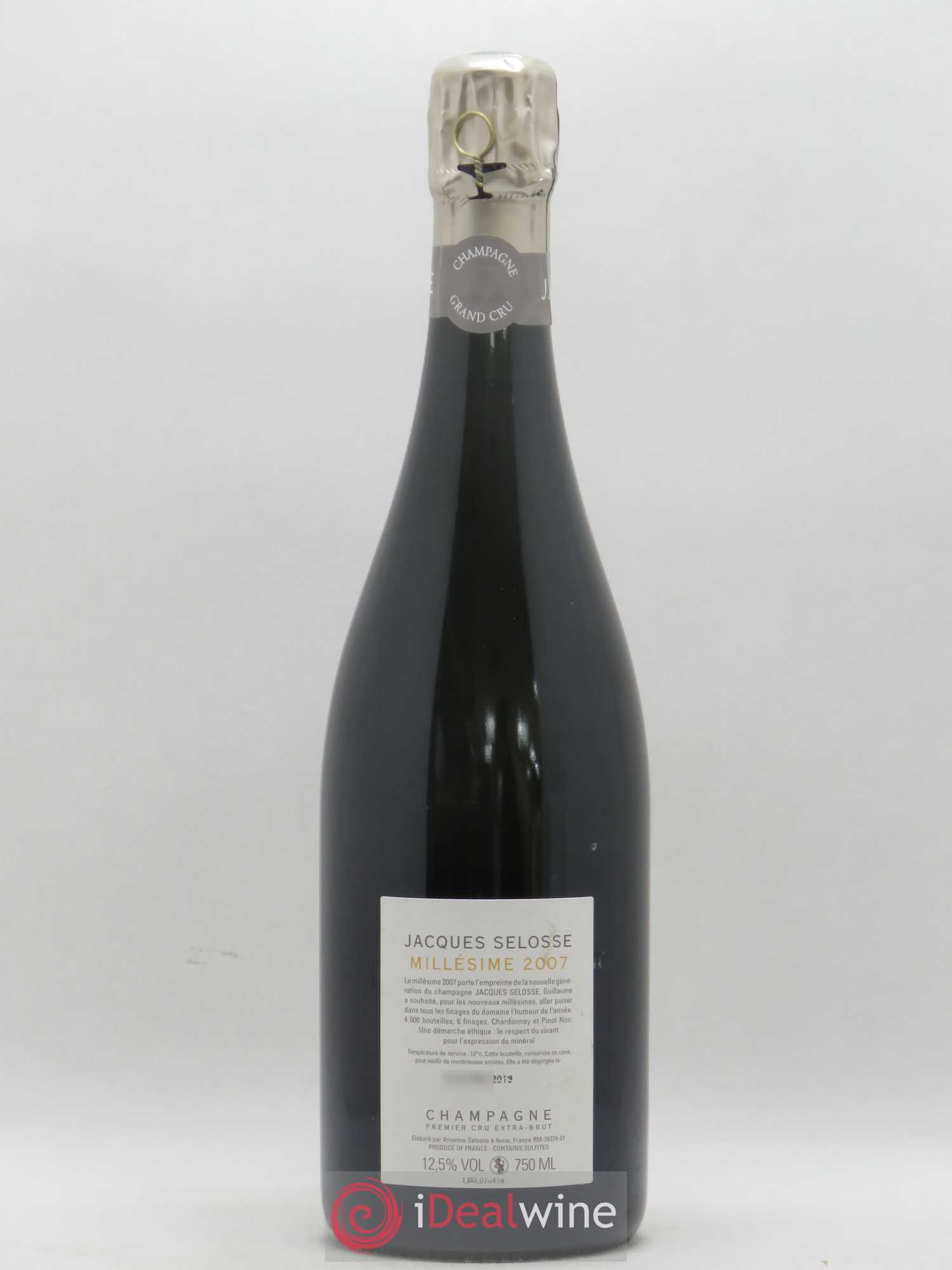1er Cru Millésimé Extra-Brut Jacques Selosse 2007 - Lot de 1 bouteille - 1