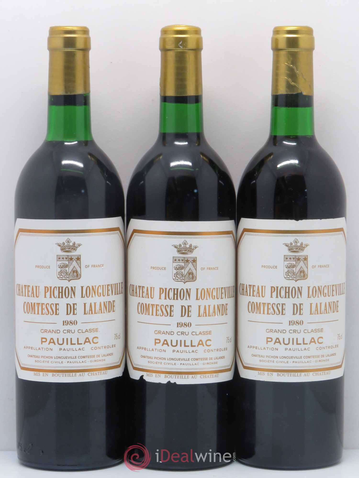 Château Pichon Longueville Comtesse de Lalande 2ème Grand Cru Classé 1980 - Lot de 12 bouteilles - 1