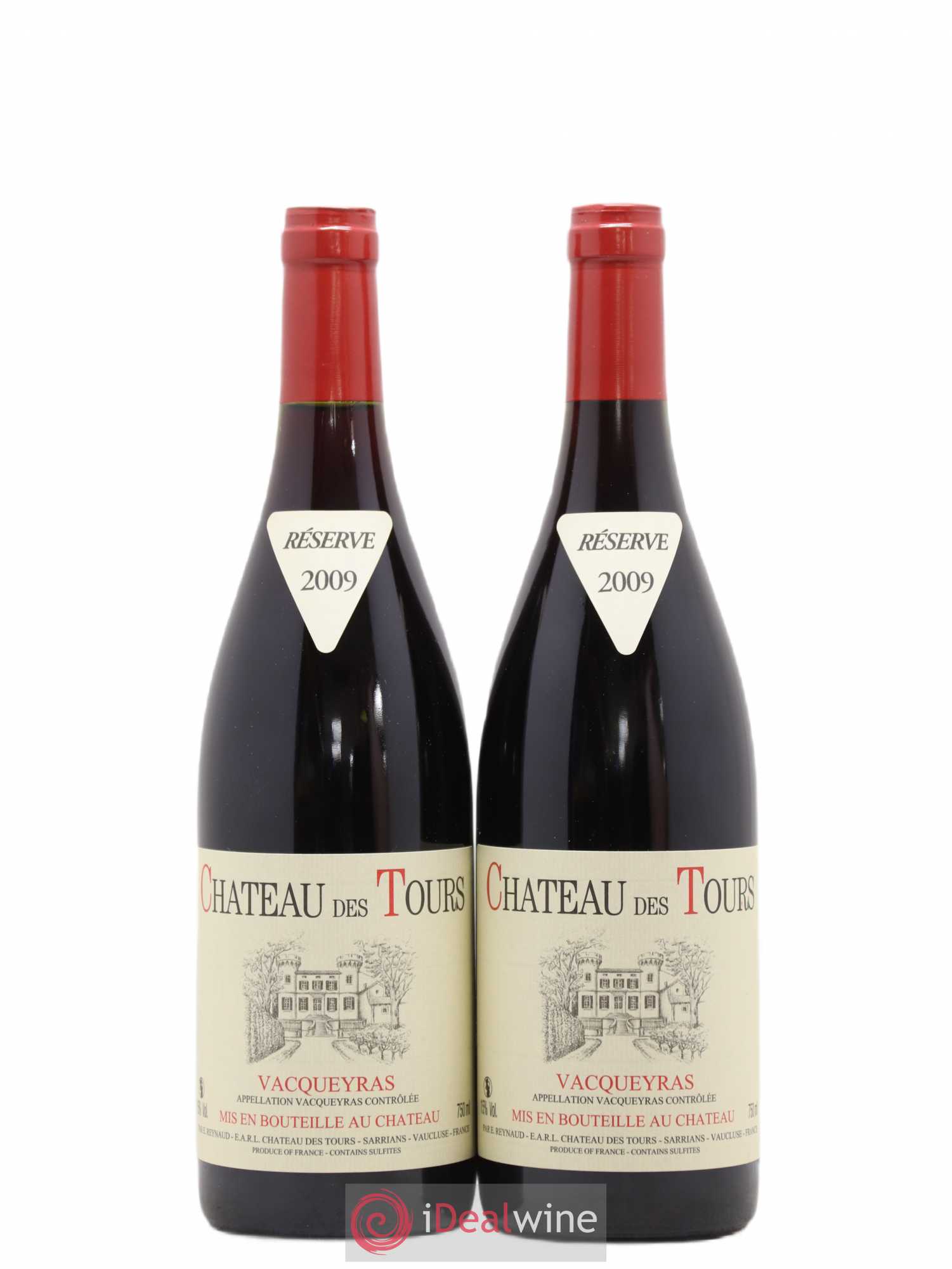 Vacqueyras Château des Tours Emmanuel Reynaud 2009 - Lot de 2 bouteilles - 0