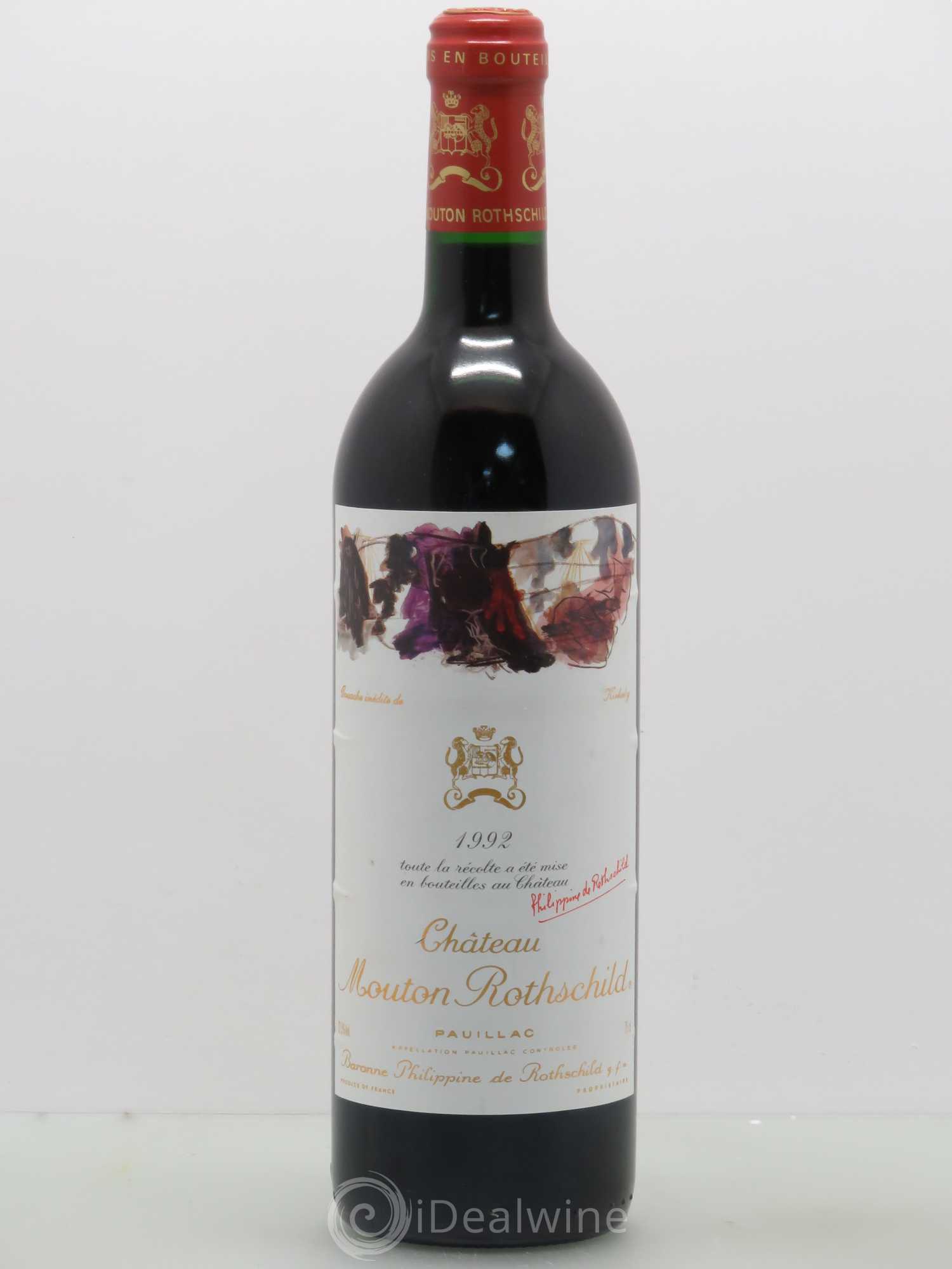 Château Mouton Rothschild 1er Grand Cru Classé 1992 - Lot de 1 bouteille - 0