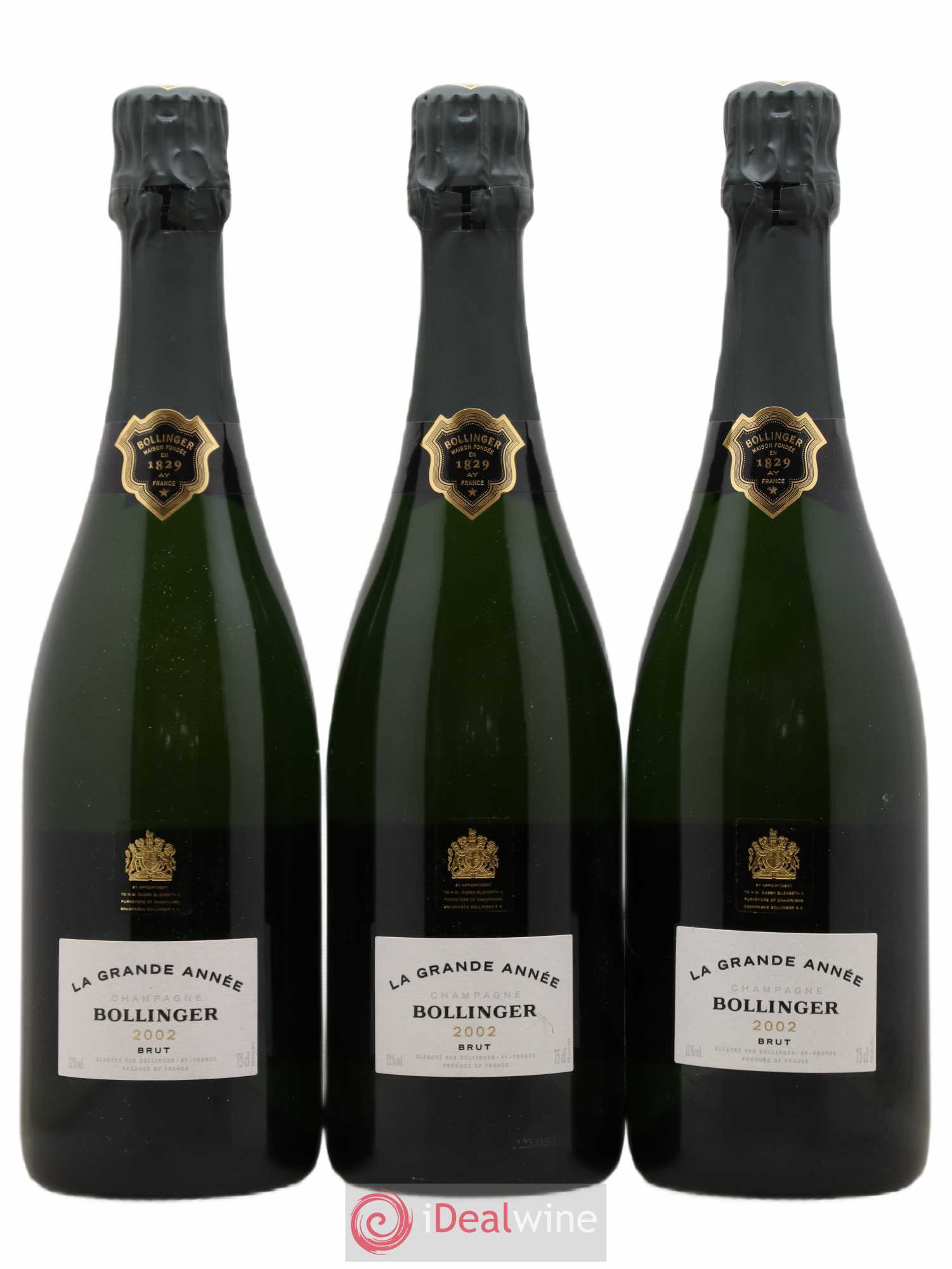 La Grande Année Brut Bollinger 2002 - Lot de 3 bouteilles - 0