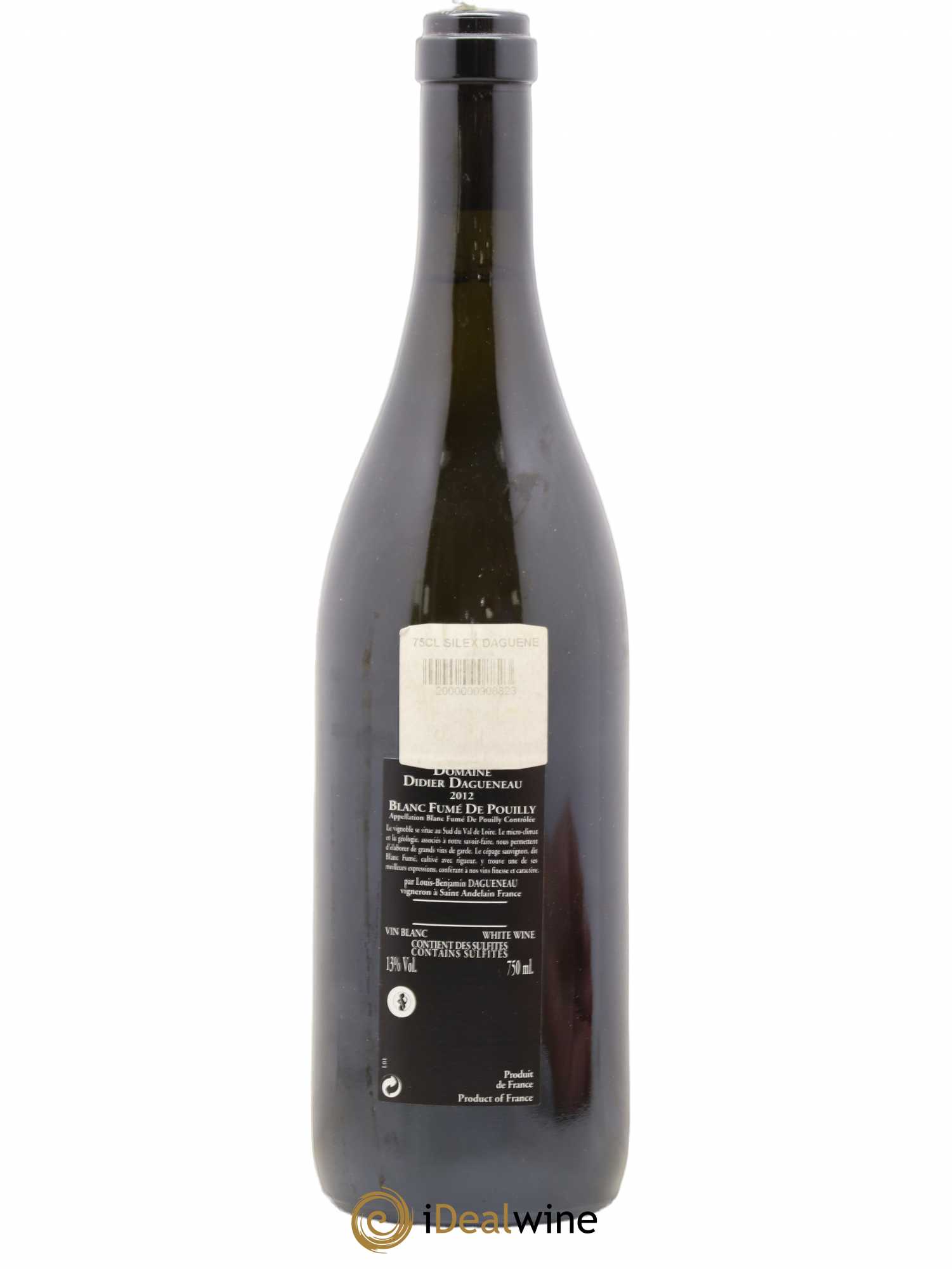 Vin de France (anciennement Pouilly-Fumé) Silex Dagueneau (Domaine Didier - Louis-Benjamin) 2012 - Lot de 1 bouteille - 1