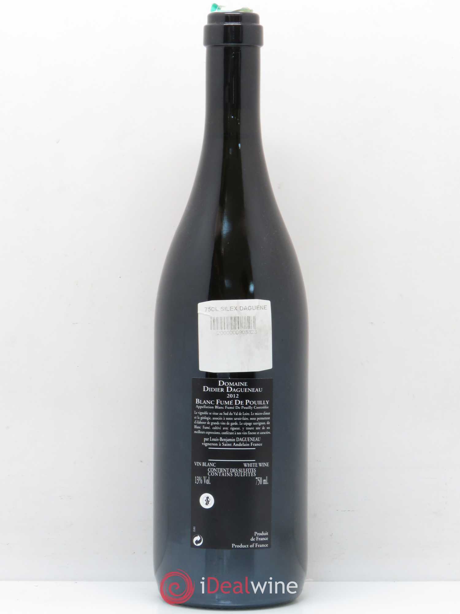 Vin de France (anciennement Pouilly-Fumé) Silex Dagueneau (Domaine Didier - Louis-Benjamin) 2012 - Lot de 1 bouteille - 1