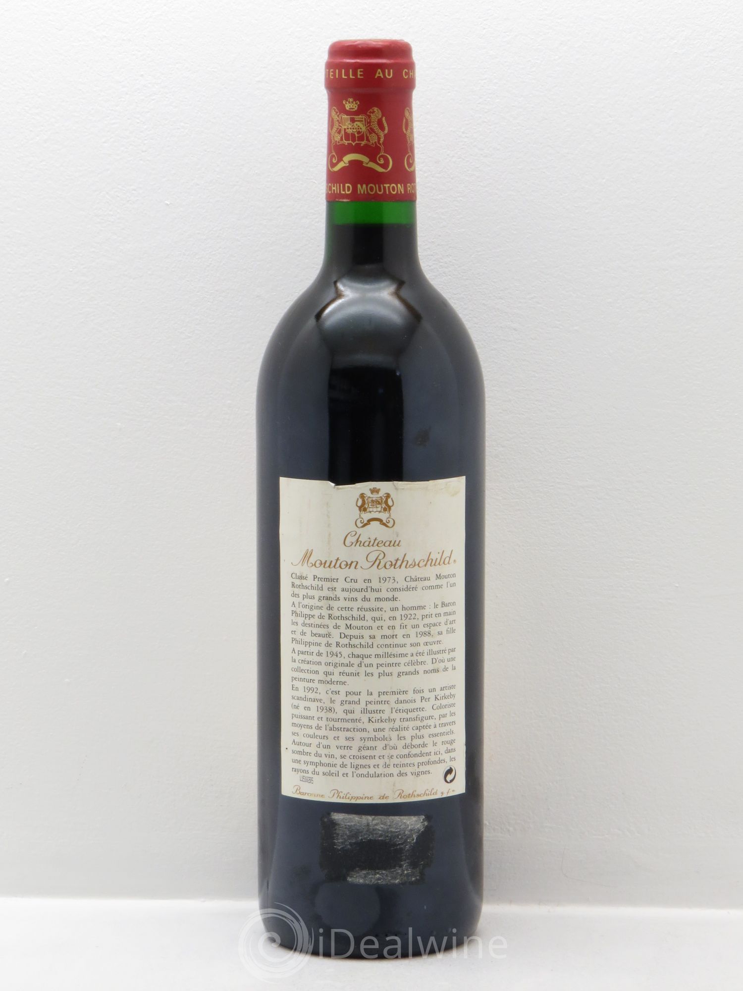 Château Mouton Rothschild 1er Grand Cru Classé 1992 - Lot de 1 bouteille - 1