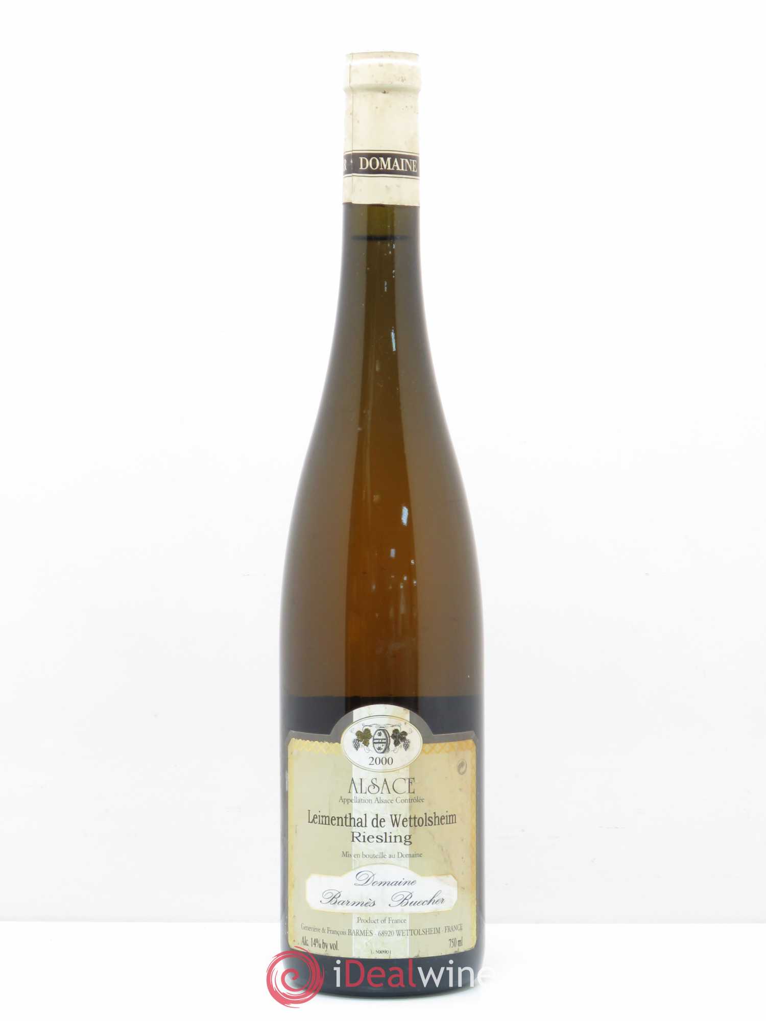 Riesling Cuvee Leimenthal de Wettolsheim Domaine Barmes Buecher 2000 - Posten von 1 Flasche - 0