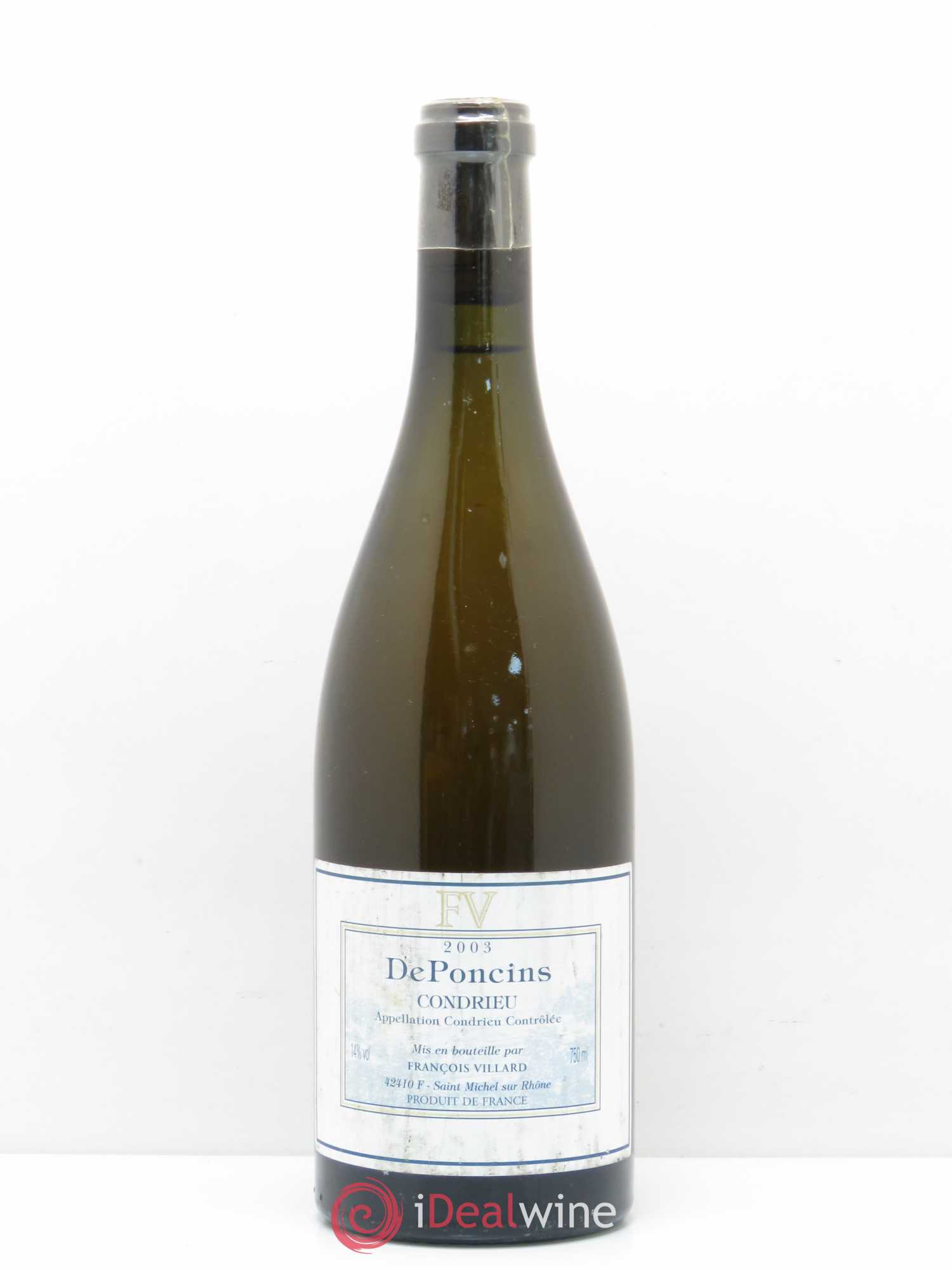 Condrieu Deponcins François Villard DePoncins 2003 - Lot de 1 bouteille - 0