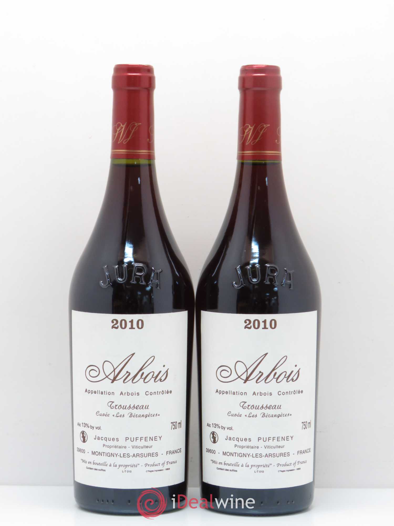 Arbois Trousseau Berangeres Domaine Jacques Puffeney 2010 - Posten von 2 Flaschen - 0