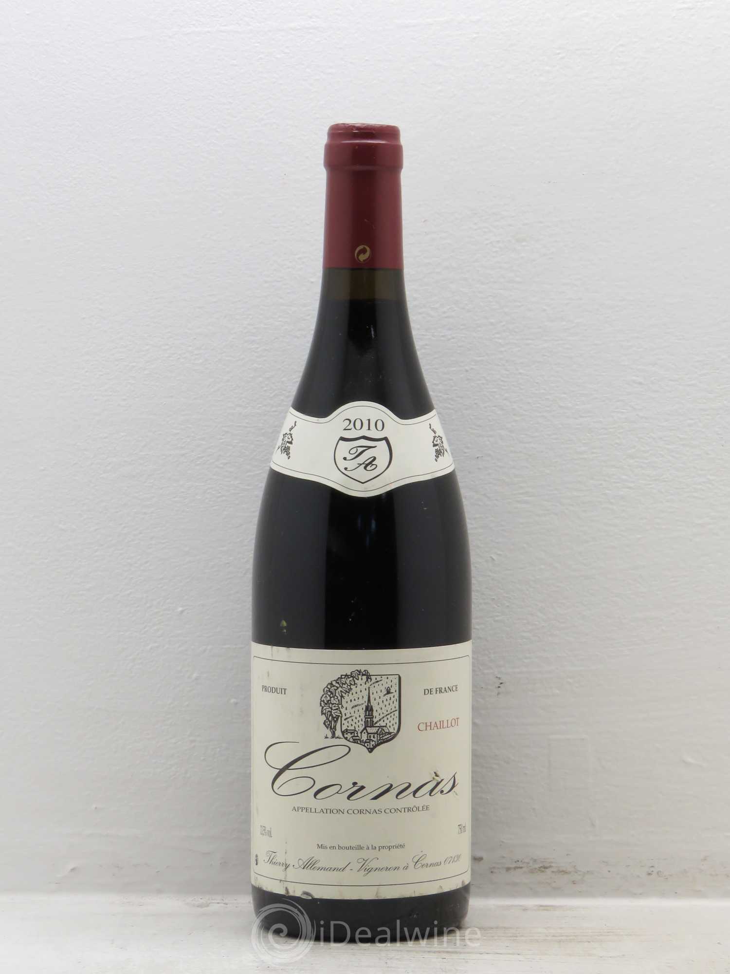 Cornas Chaillot Thierry Allemand 2010 - Lot de 1 bouteille - 0