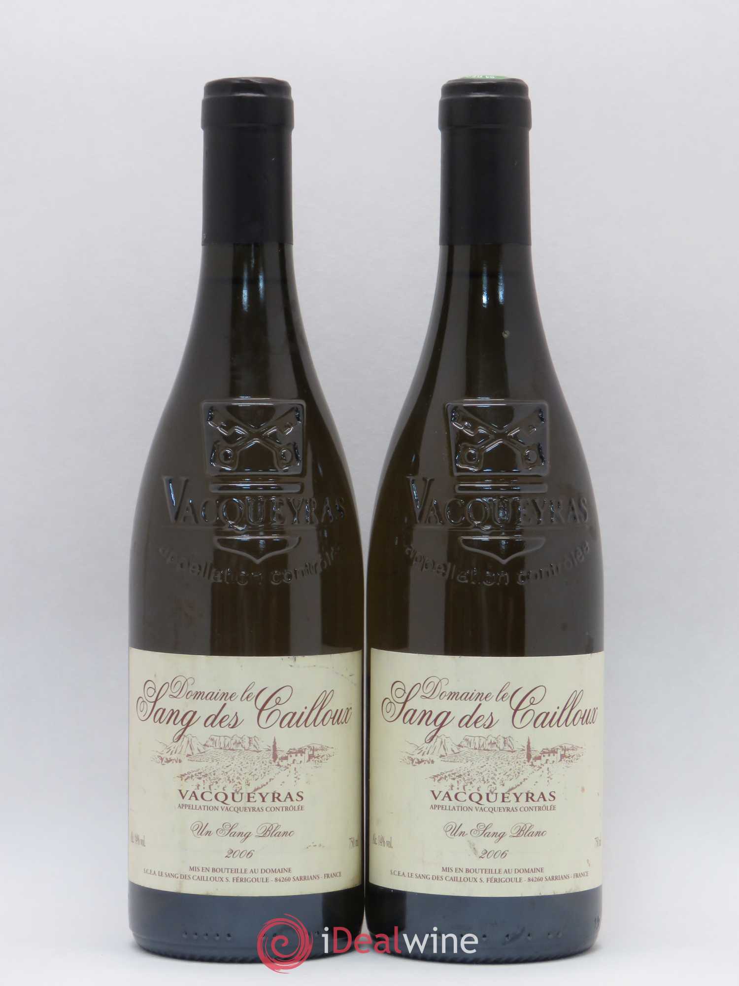 Vacqueyras Un Sang Blanc Le Sang des Cailloux 2006 - Lot de 2 bouteilles - 0