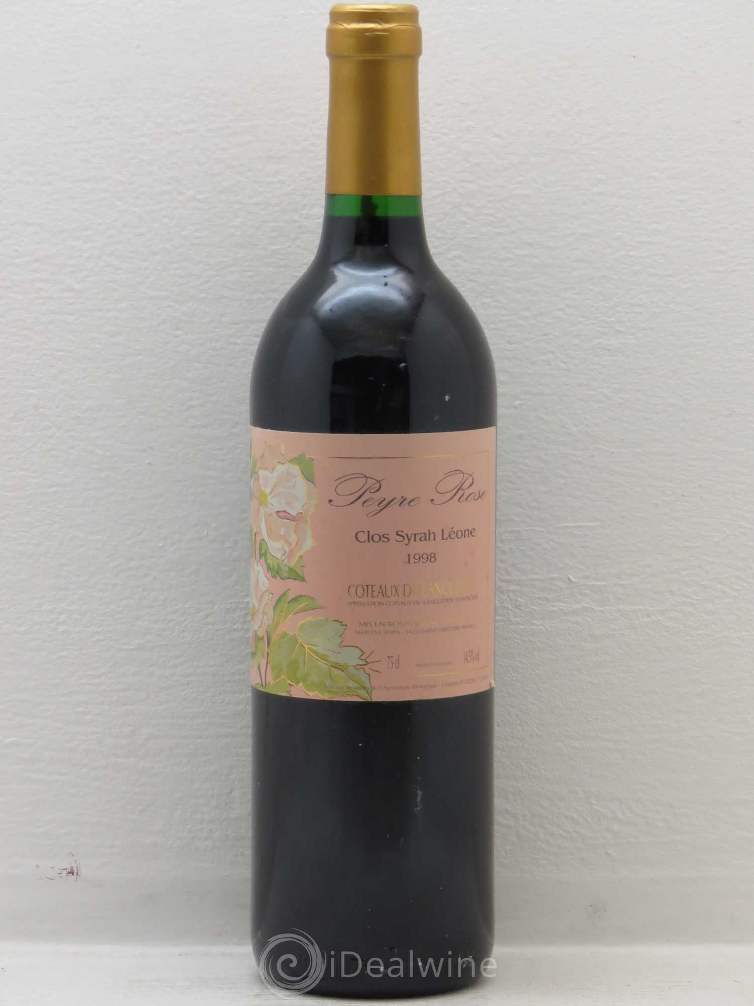 Coteaux du Languedoc Domaine Peyre Rose Belle Léone (anciennement Syrah Léone) Marlène Soria 1998 - Lot de 1 bouteille - 0