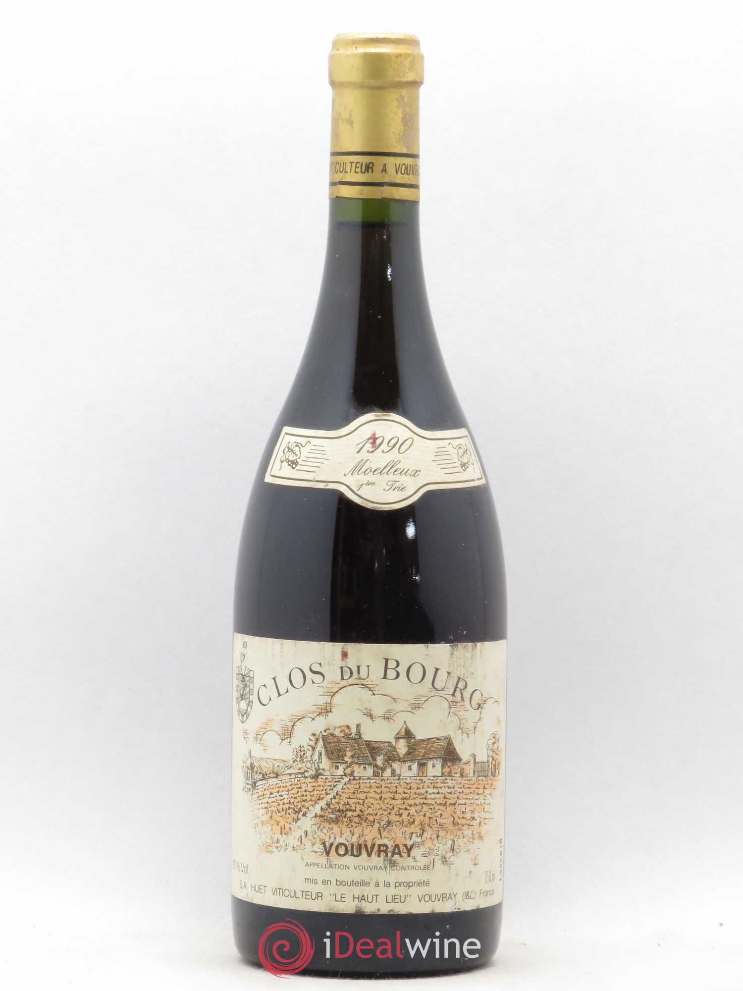 Vouvray Clos du Bourg Moelleux 1ère trie Domaine Huet 1990 - Lotto di 1 bottiglia - 0