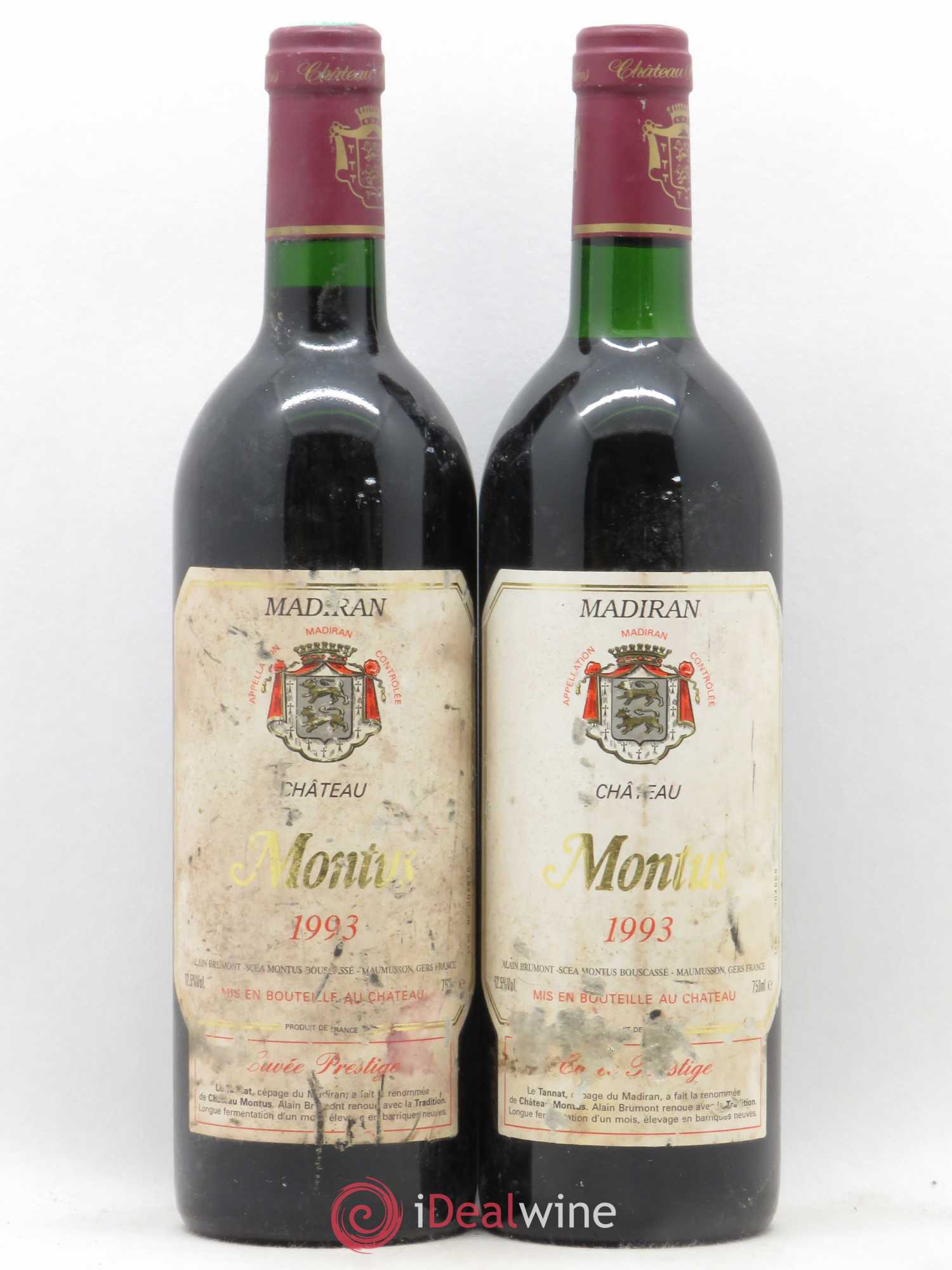 Madiran Château Montus-Prestige Alain Brumont 1993 - Lot de 2 bouteilles - 0