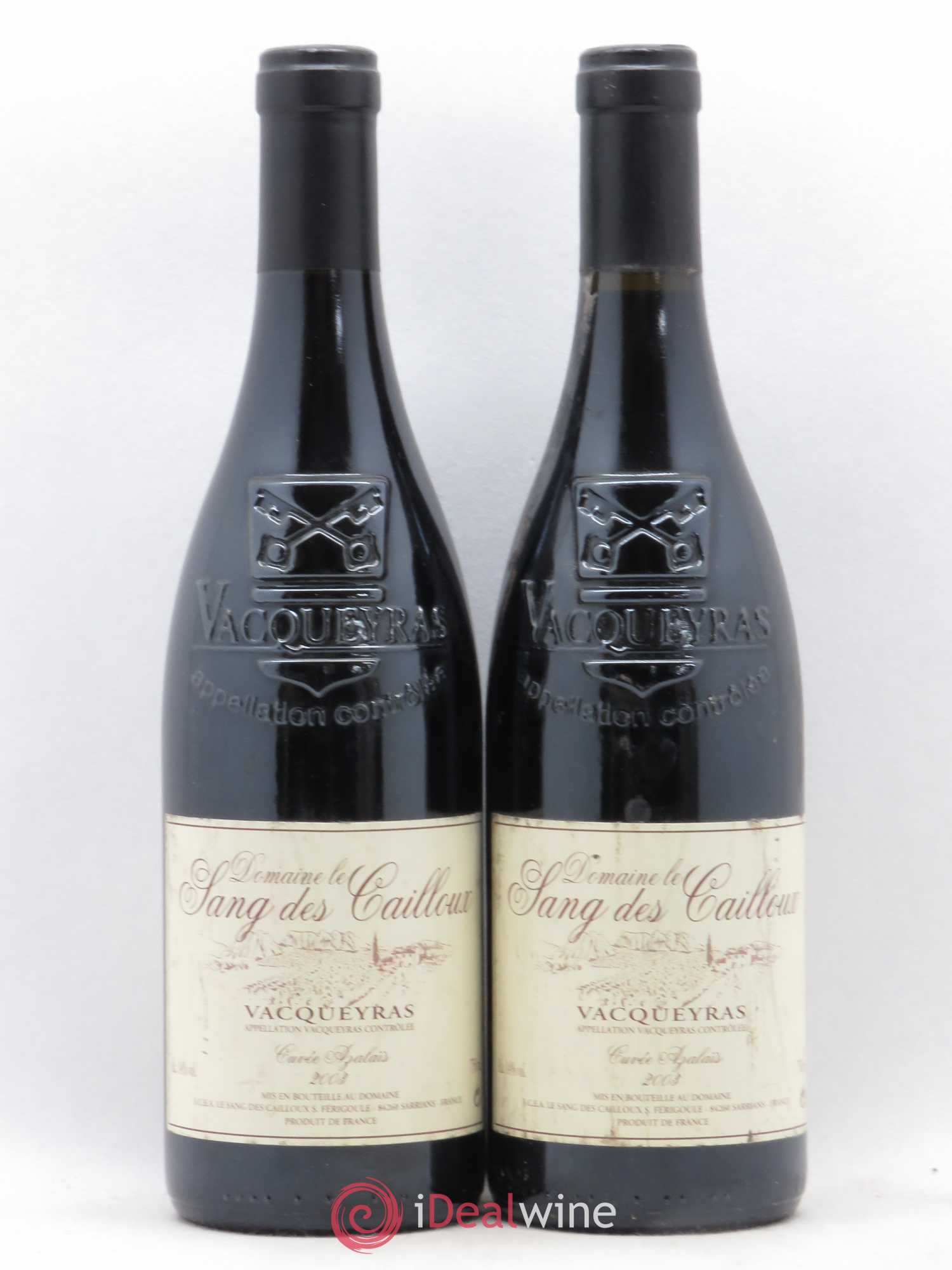 Vacqueyras Azalaïs Le Sang des Cailloux 2003 - Lot de 2 bouteilles - 0