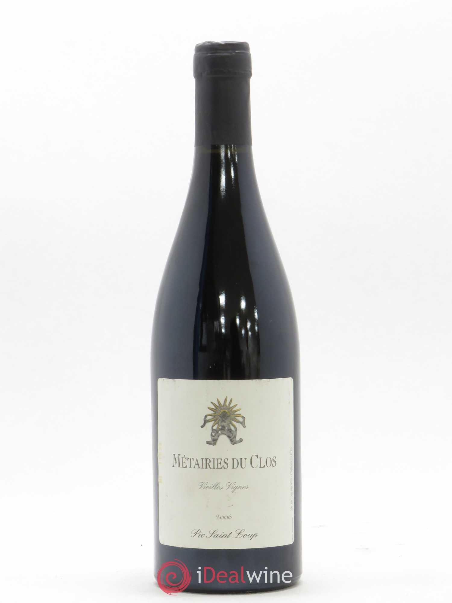 Pic Saint-Loup Les Métairies du Clos Vieilles Vignes Christophe Peyrus et Françoise Julien 2006 - Lot de 1 bouteille - 0