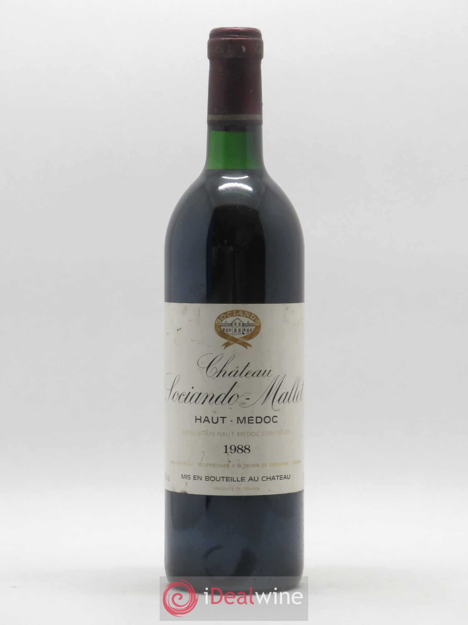 Château Sociando Mallet 1988 - Lot de 1 bouteille - 0