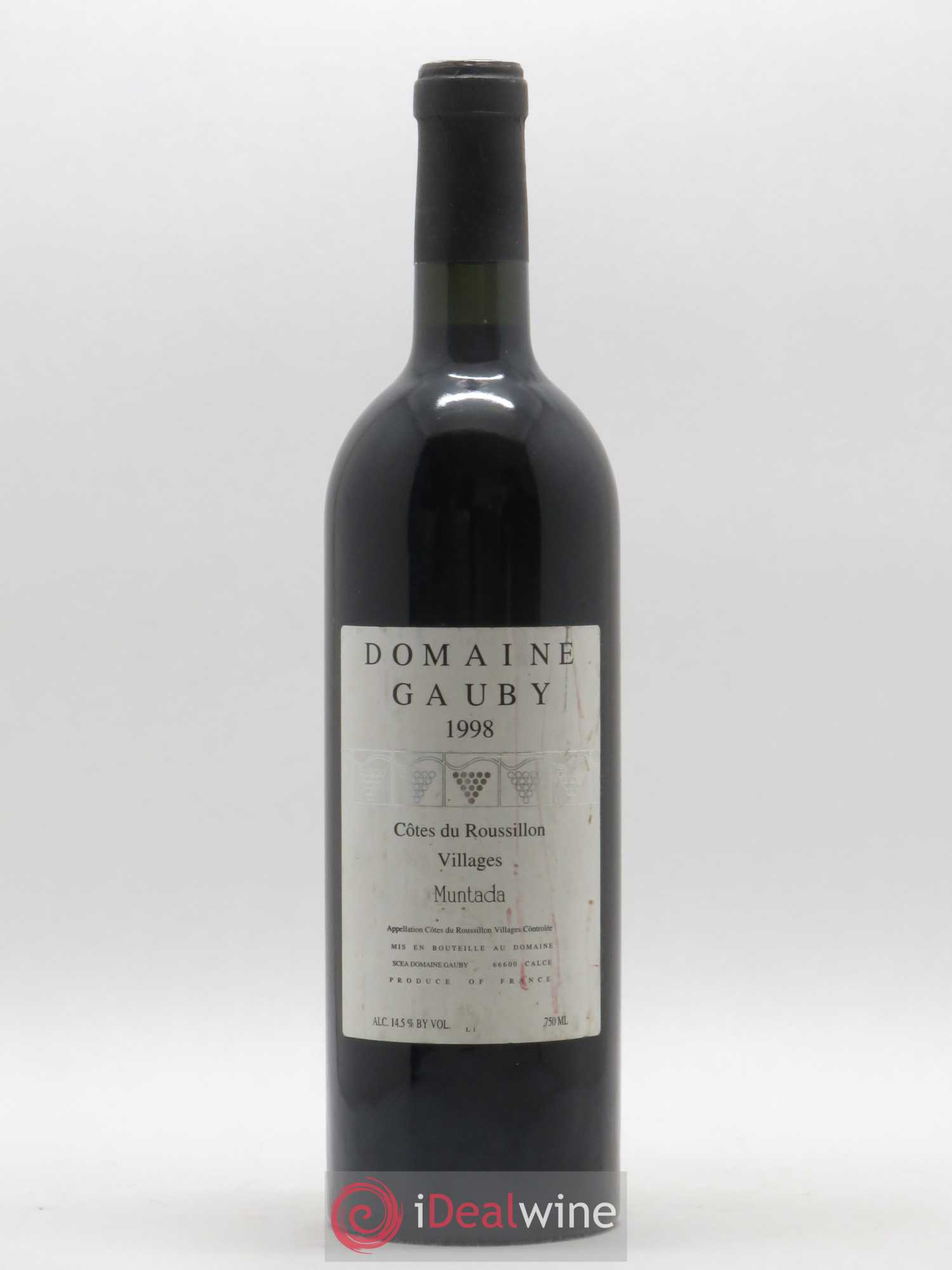 Côtes Catalanes (anciennement Côtes du Roussillon Villages) La Muntada Gauby (Domaine) 1998 - Lot de 1 bouteille - 0