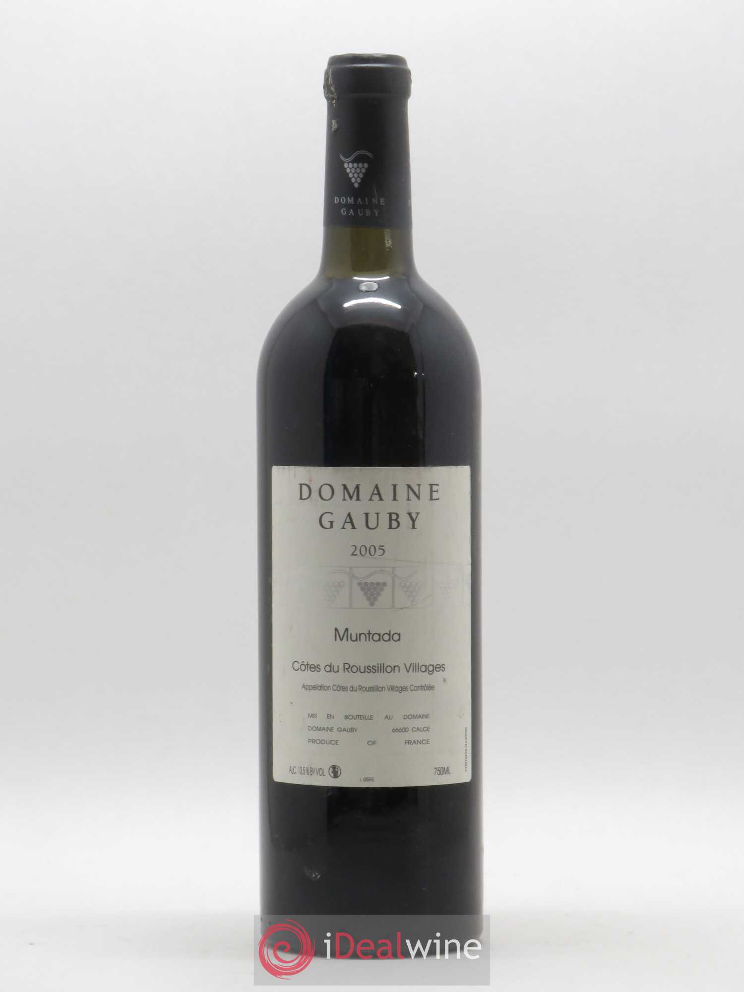 Côtes Catalanes (anciennement Côtes du Roussillon Villages) La Muntada Gauby (Domaine) 2005 - Lot de 1 bouteille - 0