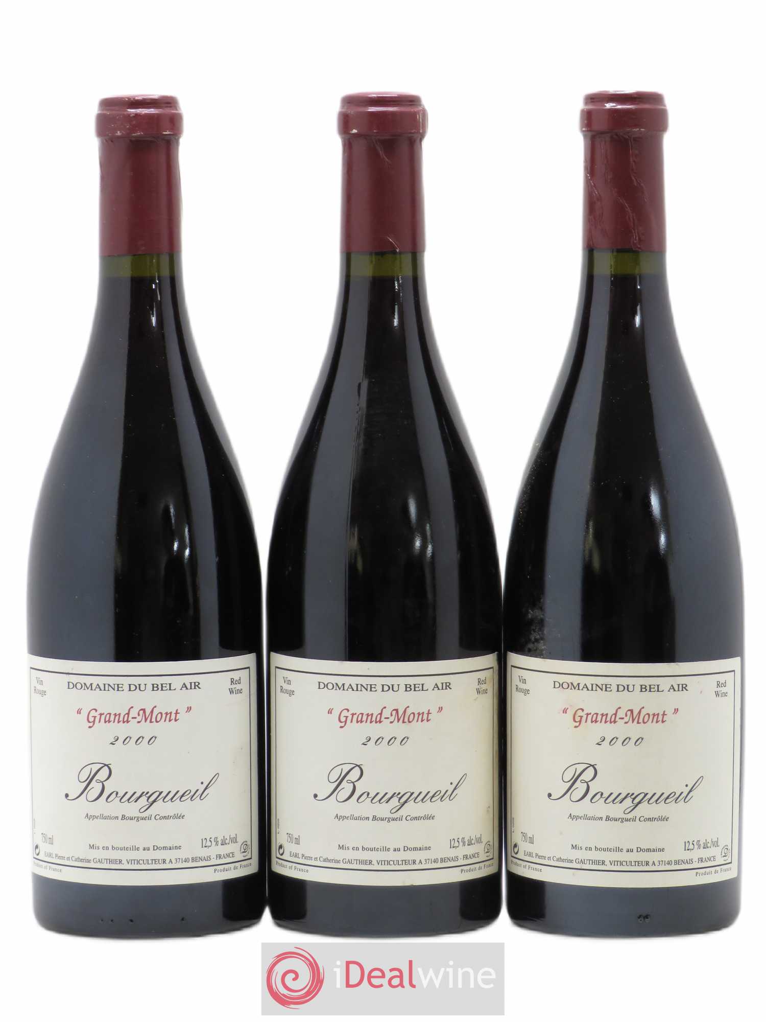 Bourgueil Grand Mont Domaine du Bel Air 2000 - Lot de 3 bouteilles - 0