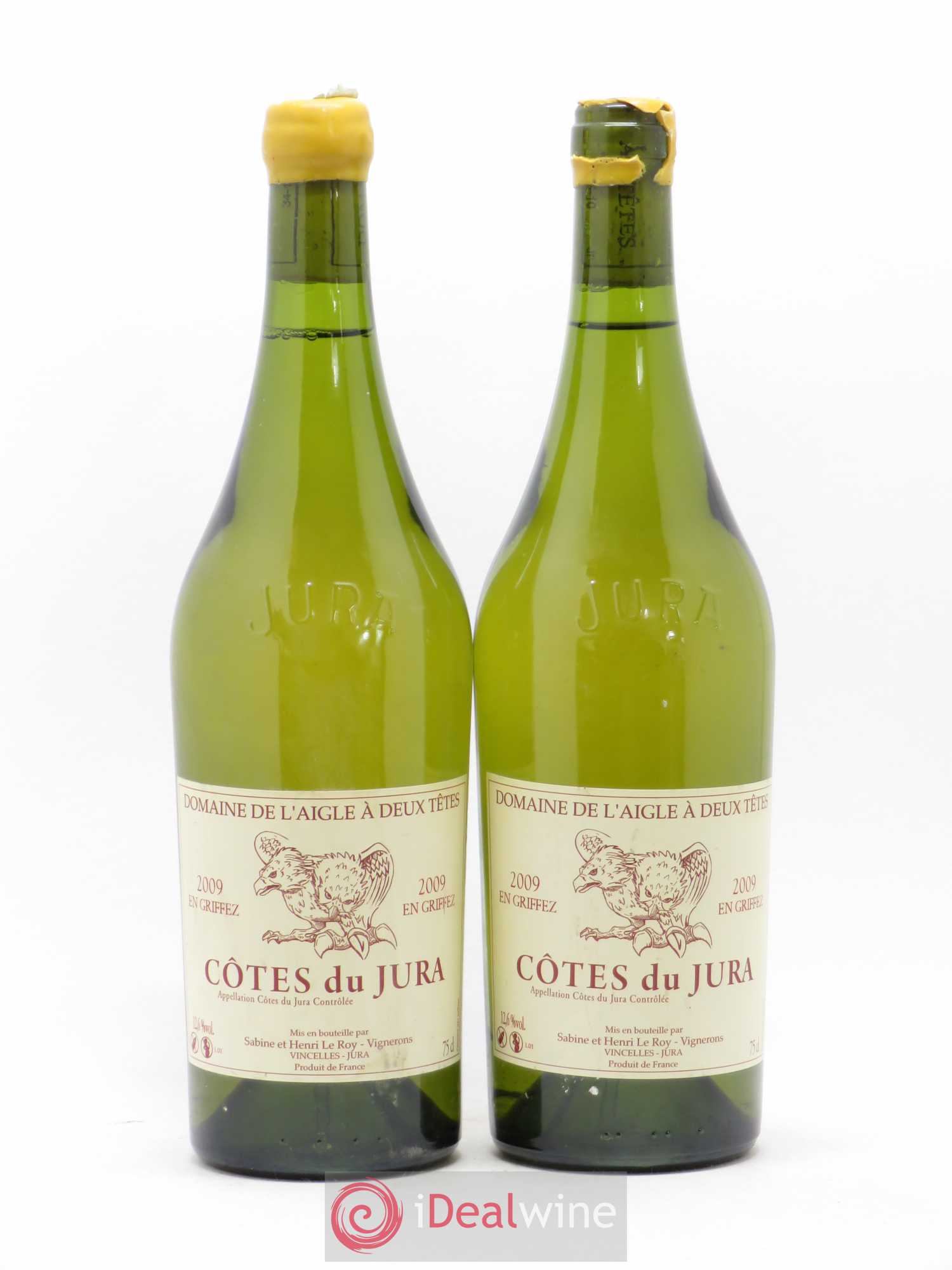 Côtes du Jura En Griffez Domaine de l'Aigle à Deux Têtes 2009 - Posten von 2 Flaschen - 0
