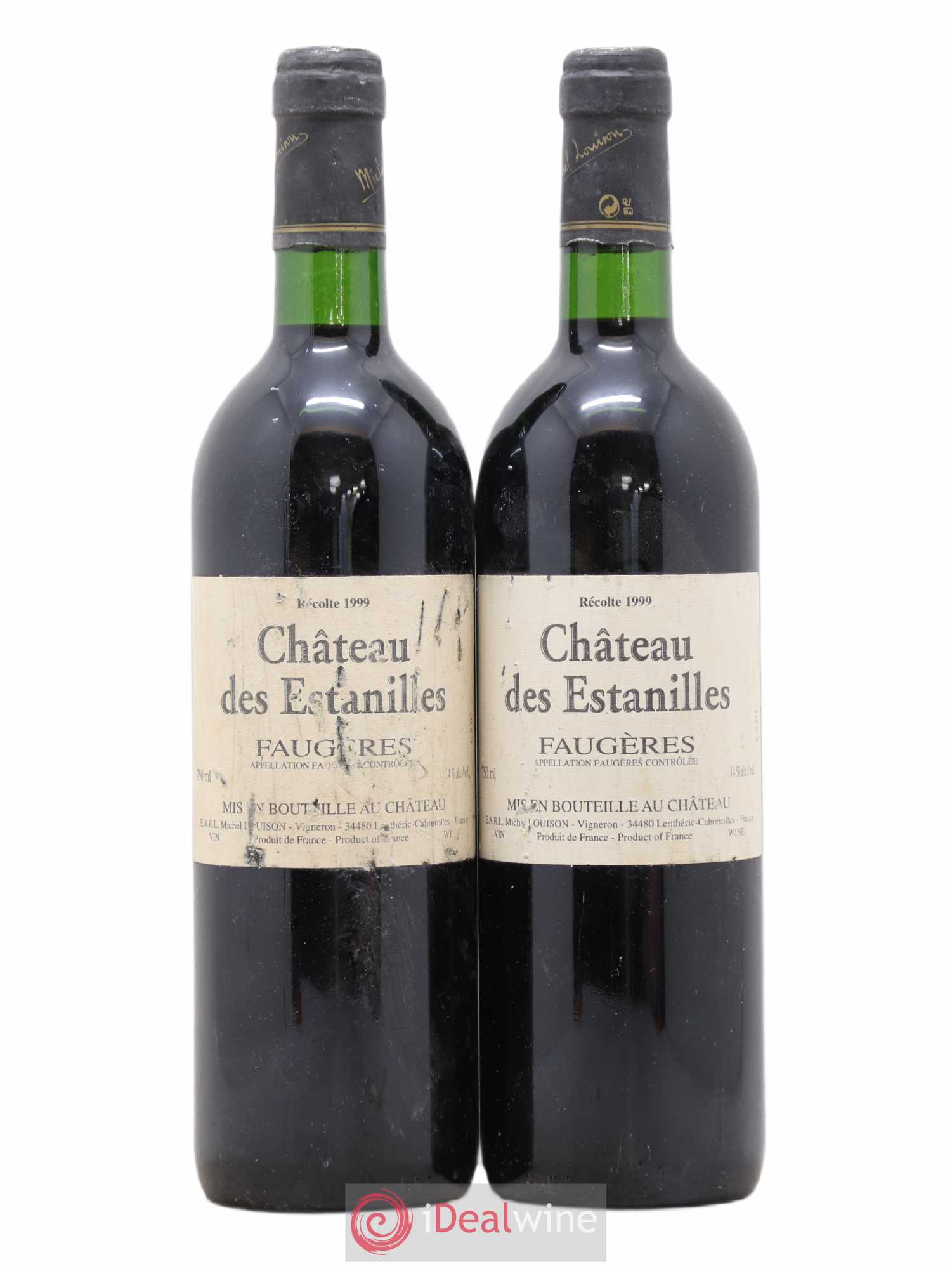 Faugères Château des Estanilles Tradition Michel Louison 1999 - Lot de 2 bouteilles - 0