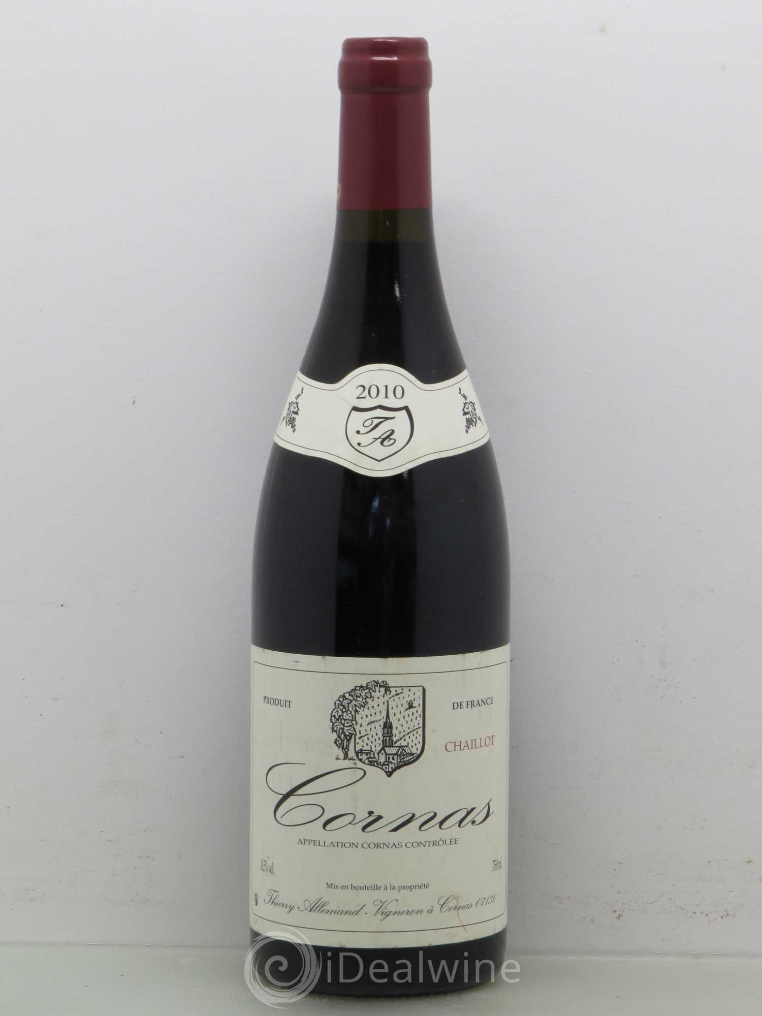 Cornas Chaillot Thierry Allemand 2010 - Lot de 1 bouteille - 0