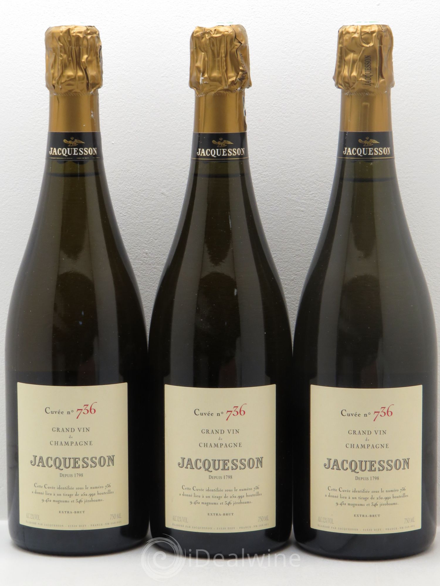 Cuvée 736 Jacquesson - Lot de 3 bouteilles - 0