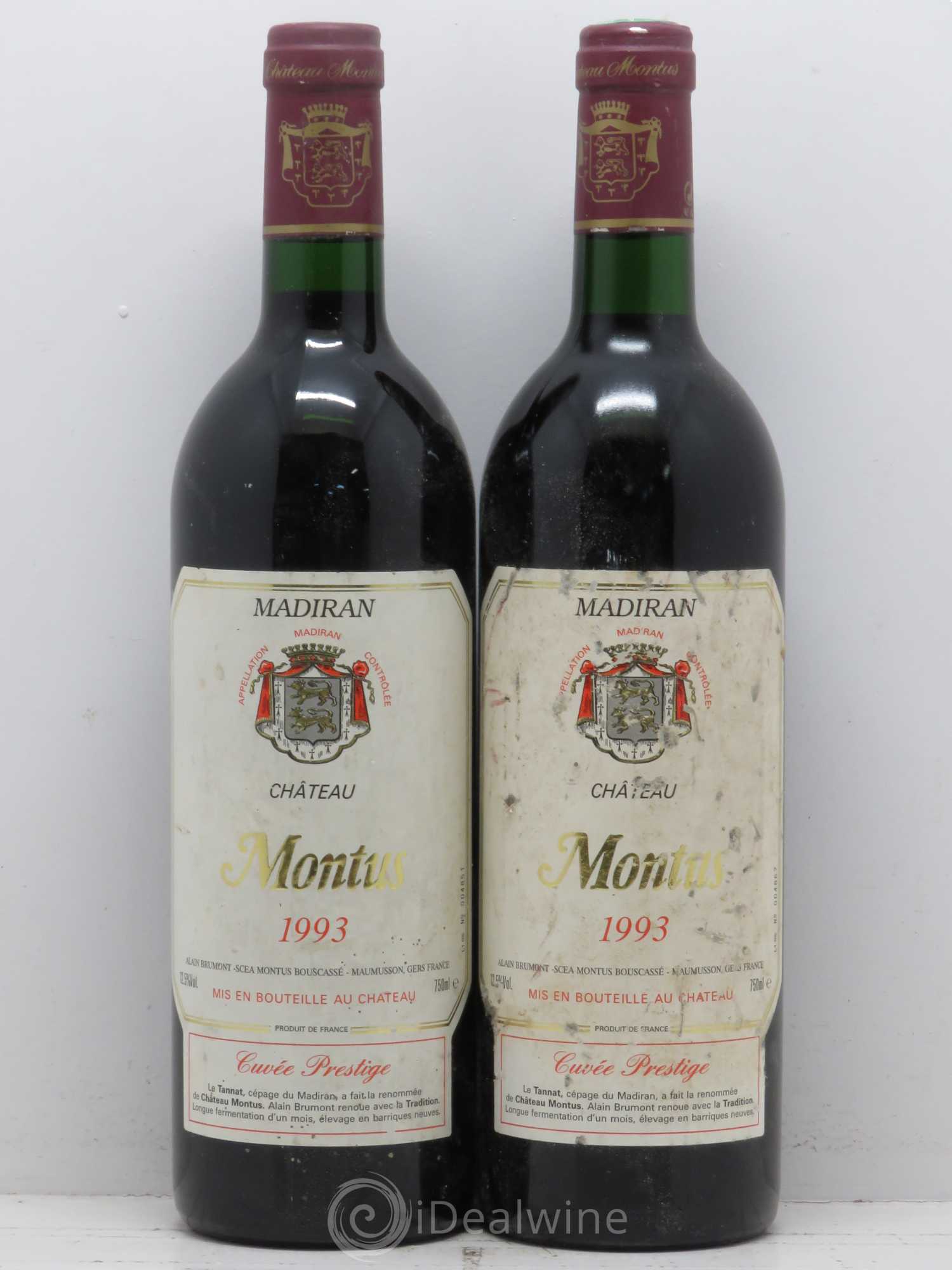 Madiran Château Montus-Prestige Alain Brumont 1993 - Lot de 4 bouteilles - 2