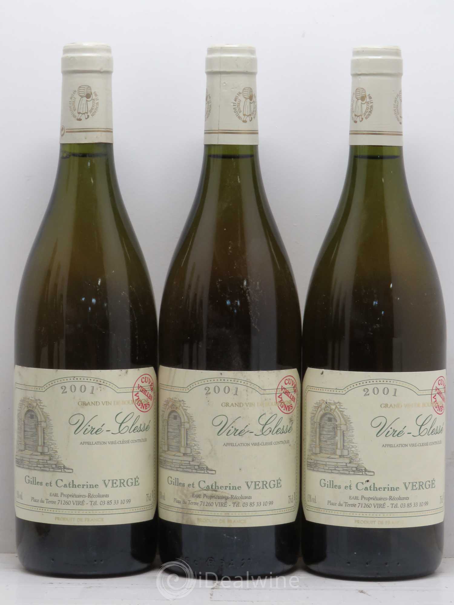 Viré-Clessé Vieilles vignes Vergé 2001 - Posten von 6 Flaschen - 1