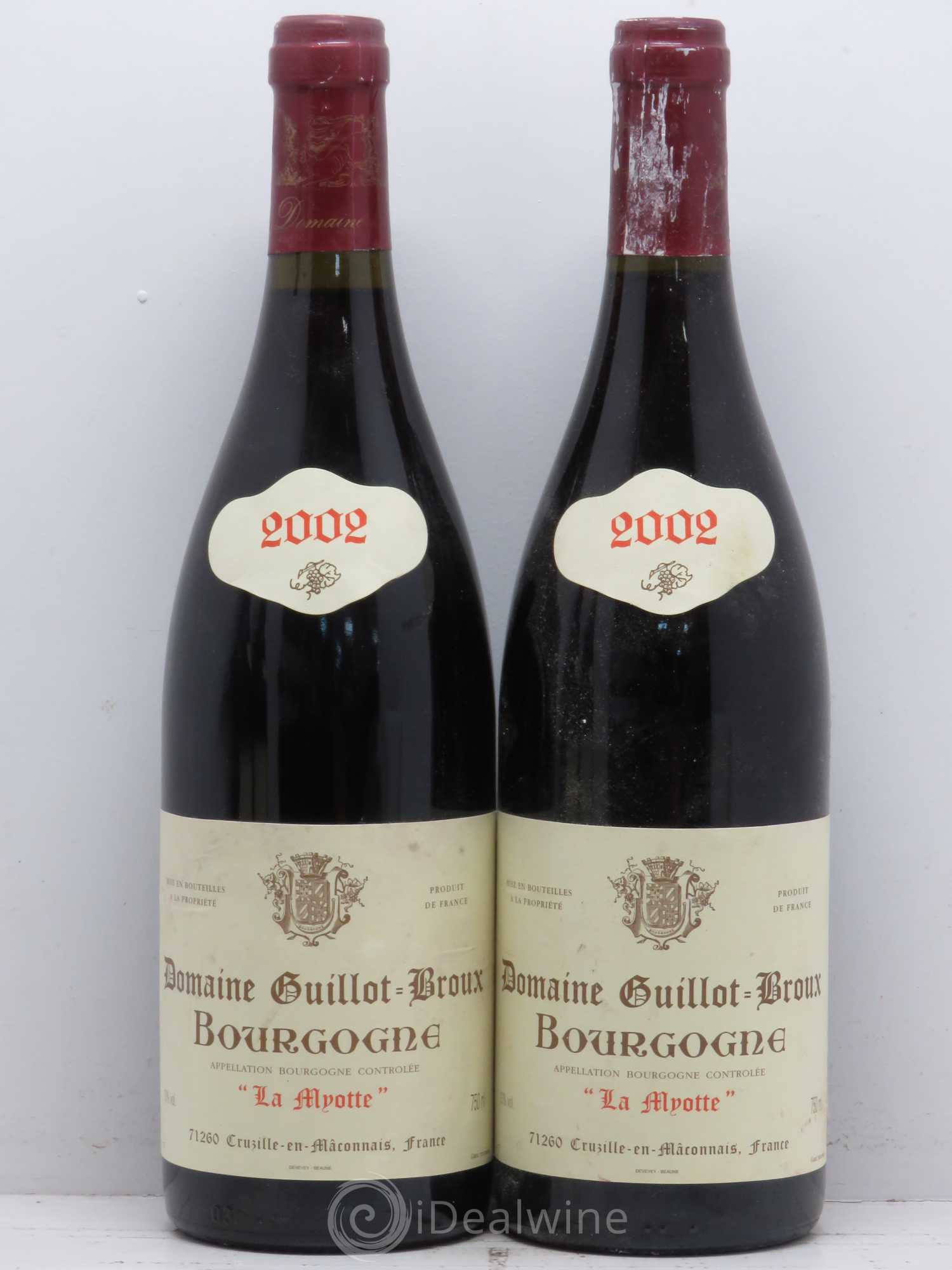 Bourgogne La Myotte Guillot-Broux (Domaine) 2002 - Lot de 4 bouteilles - 1