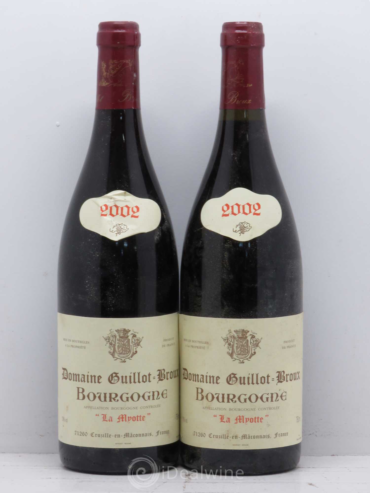 Bourgogne La Myotte Guillot-Broux (Domaine) 2002 - Lot de 4 bouteilles - 2