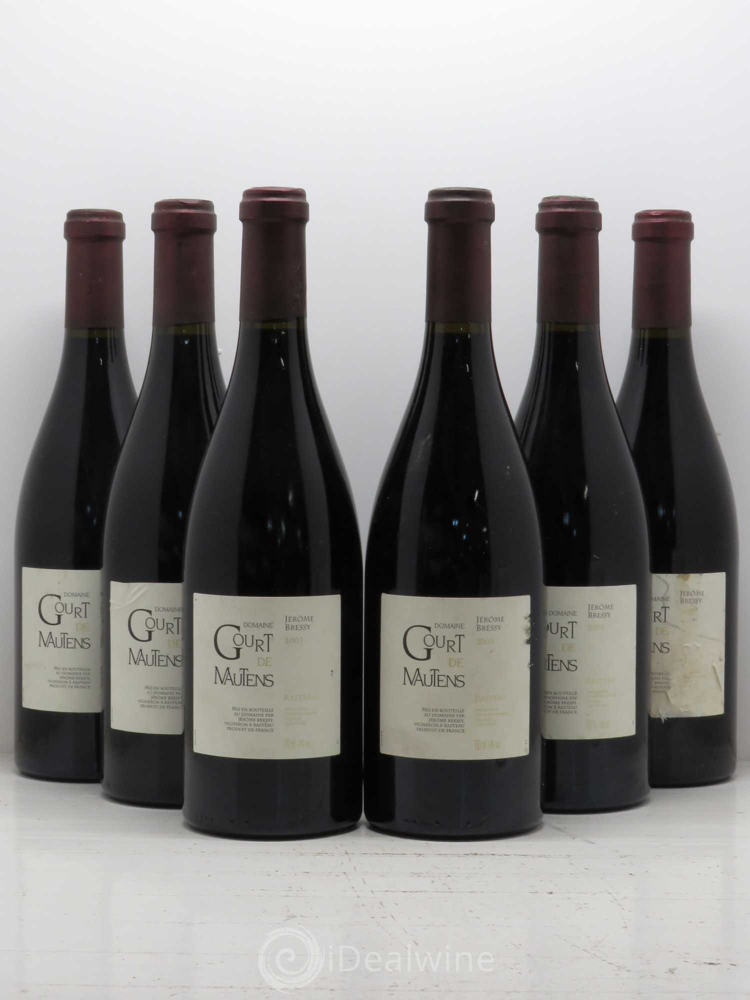 Rasteau Domaine Gourt de Mautens - Jérôme Bressy 2003 - Lot de 6 bouteilles - 0