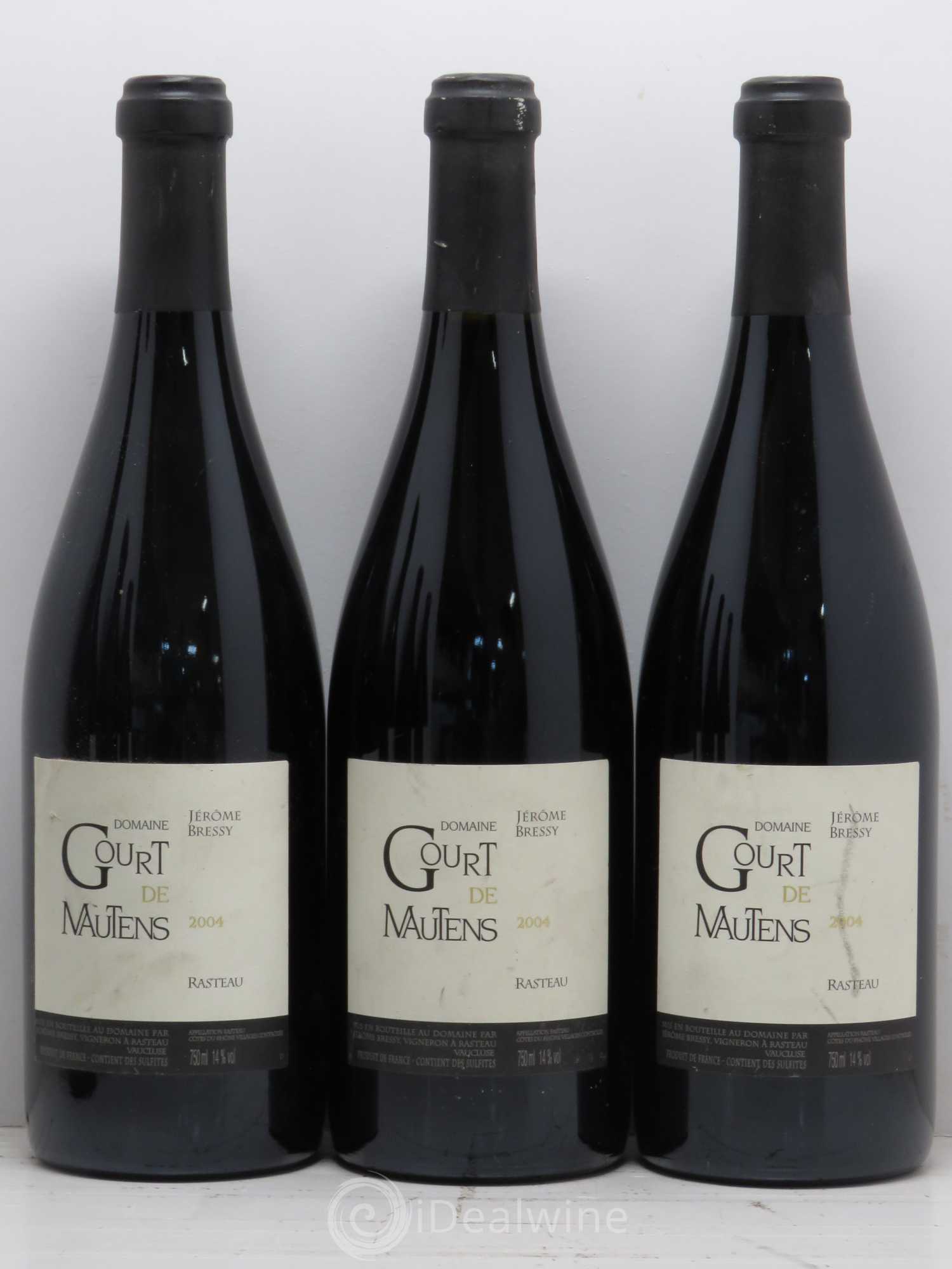 Rasteau Domaine Gourt de Mautens - Jérôme Bressy 2004 - Lot de 6 bouteilles - 1
