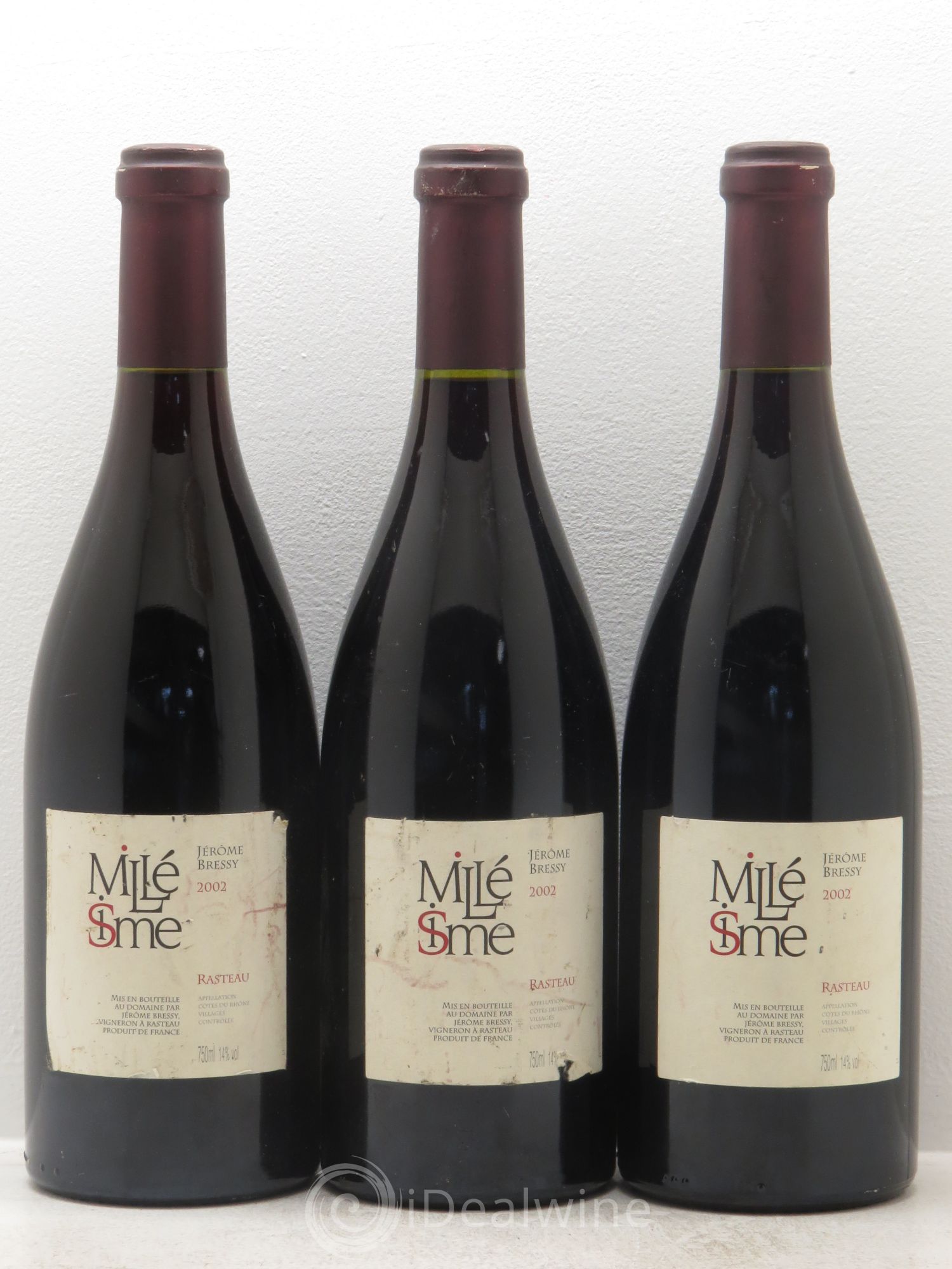 Rasteau Domaine Gourt de Mautens - Jérôme Bressy 2002 - Lot de 3 bouteilles - 0