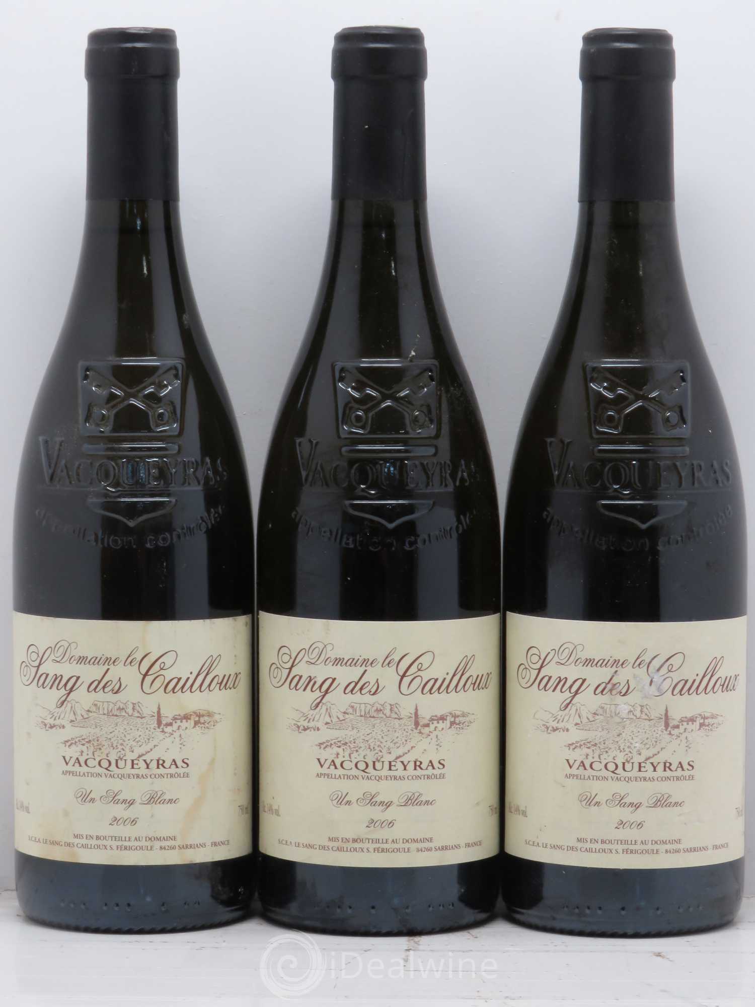 Vacqueyras Un Sang Blanc Le Sang des Cailloux 2006 - Lot de 3 bouteilles - 0